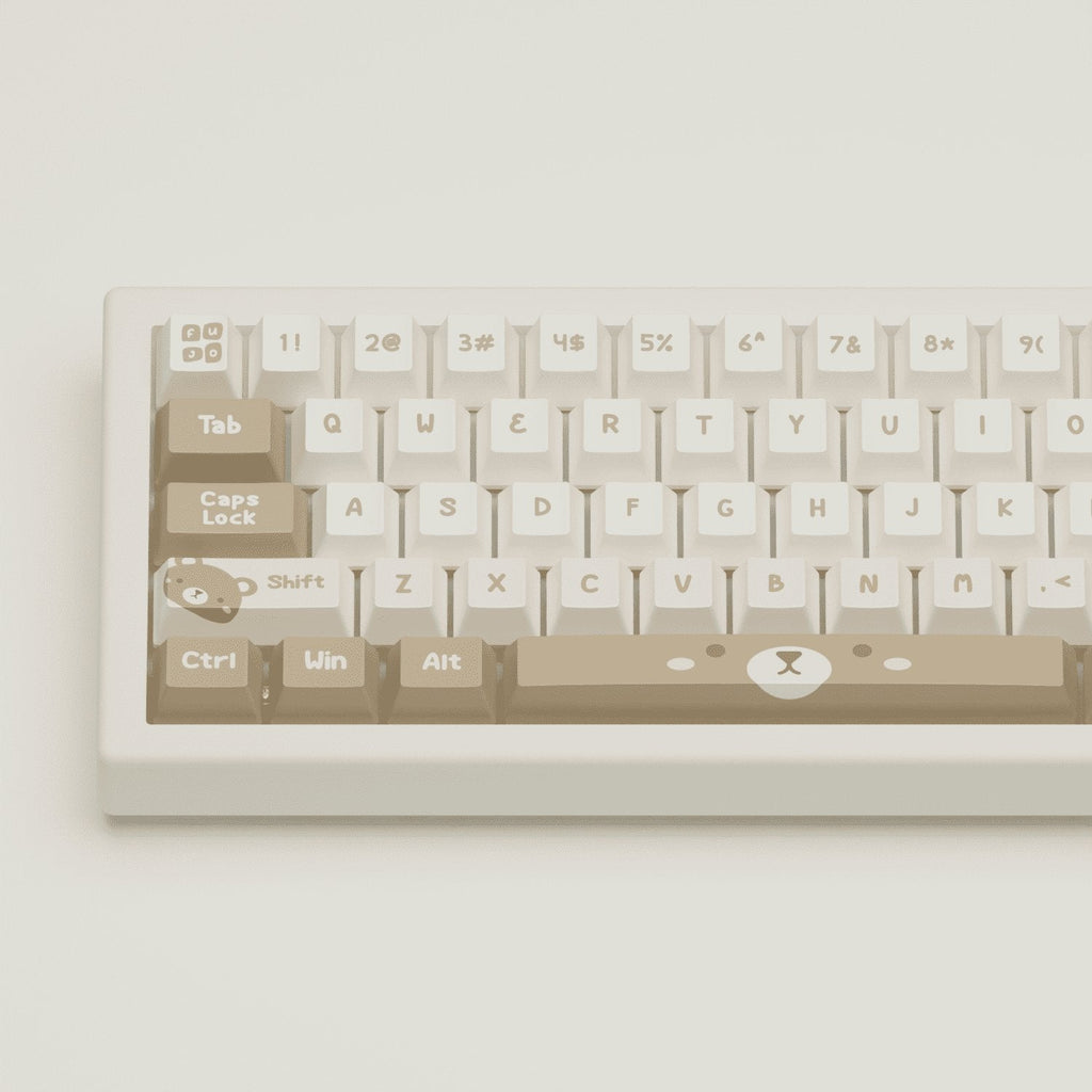 Teddy Bear Design Keycaps and Mechanical Keyboard