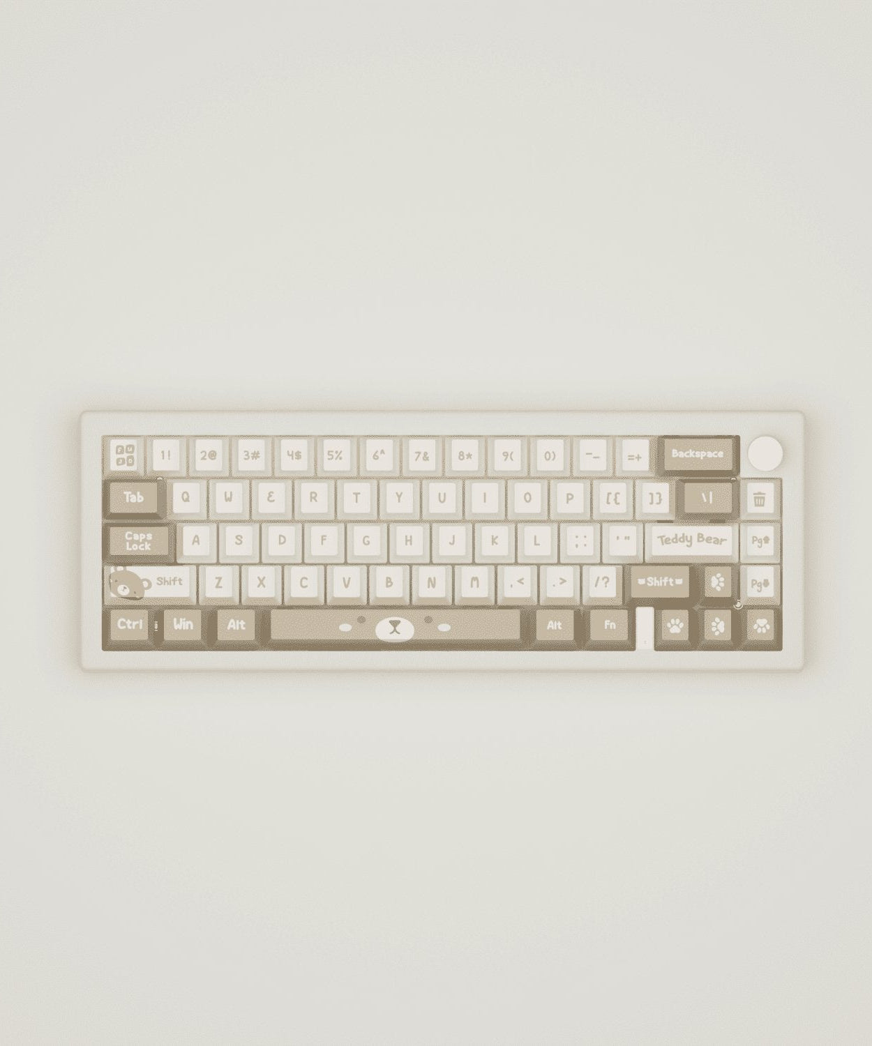 Teddy Bear Design Keycaps and Mechanical Keyboard