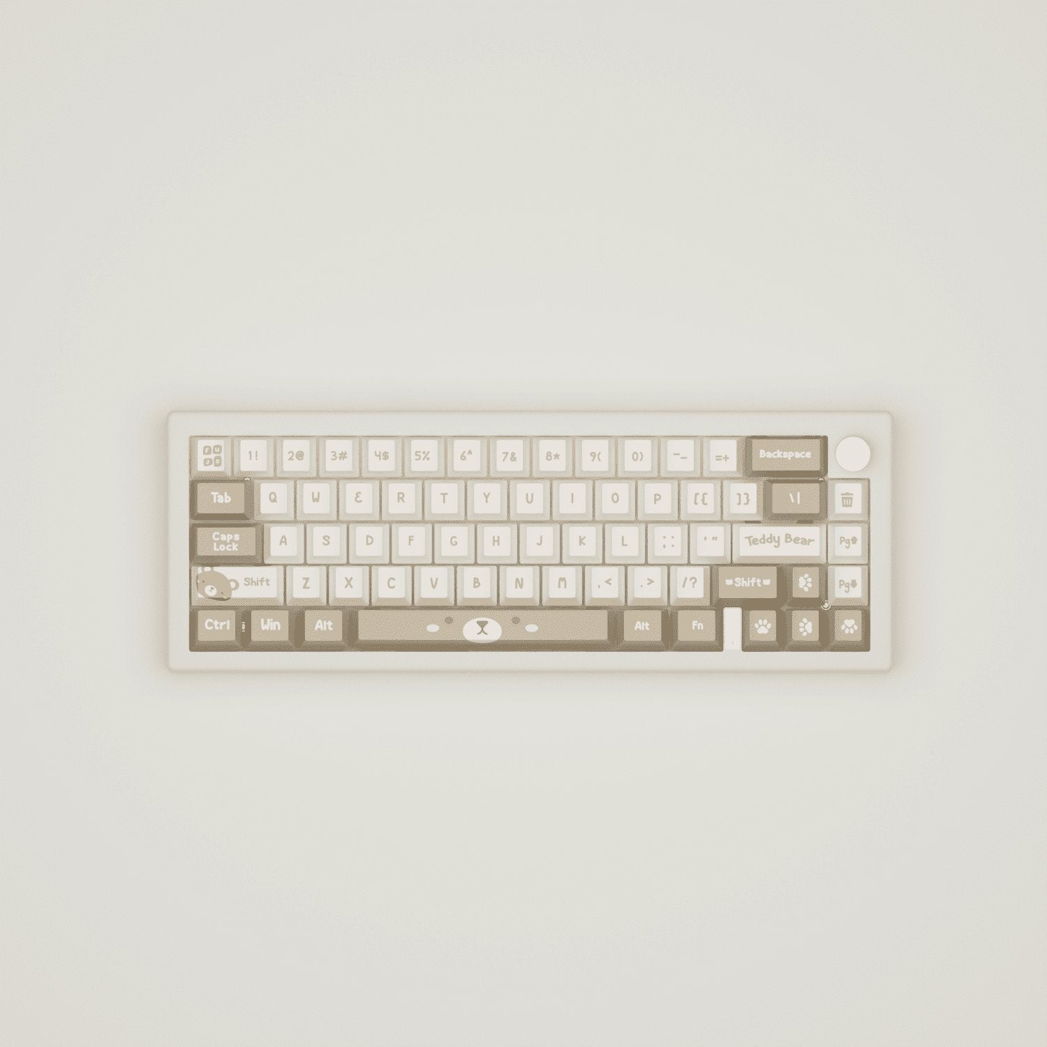 Teddy Bear Design Keycaps and Mechanical Keyboard
