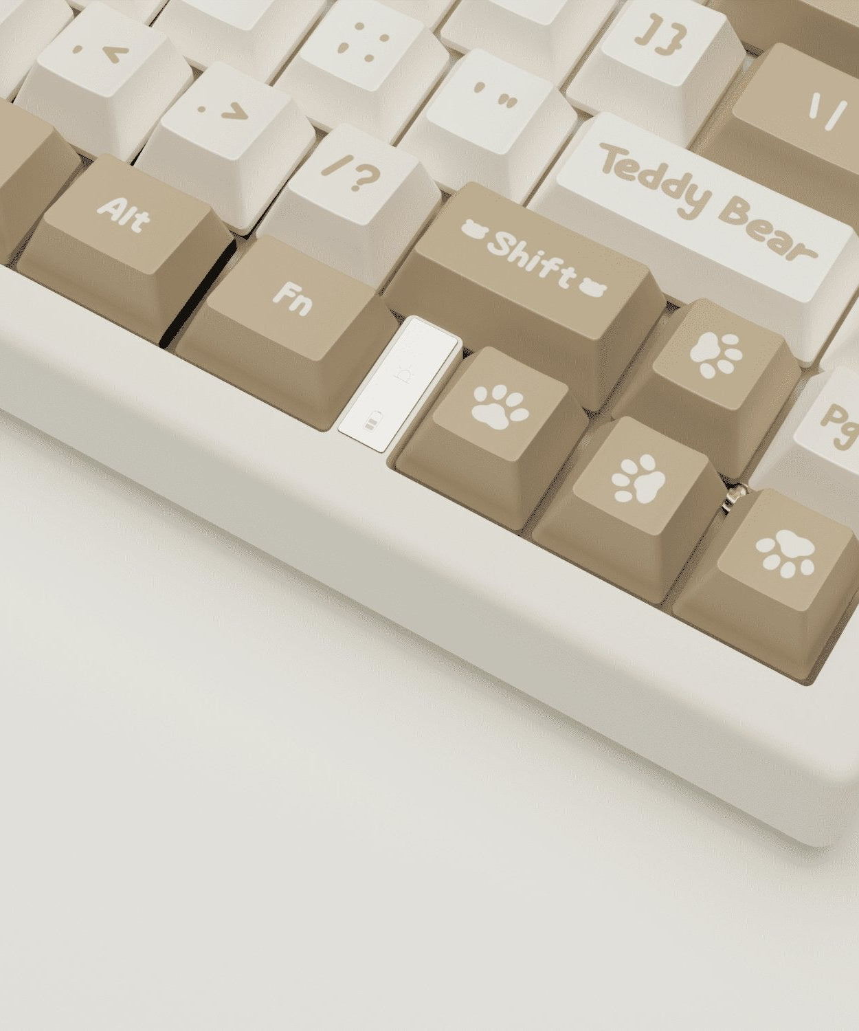 Teddy Bear Design Keycaps and Mechanical Keyboard
