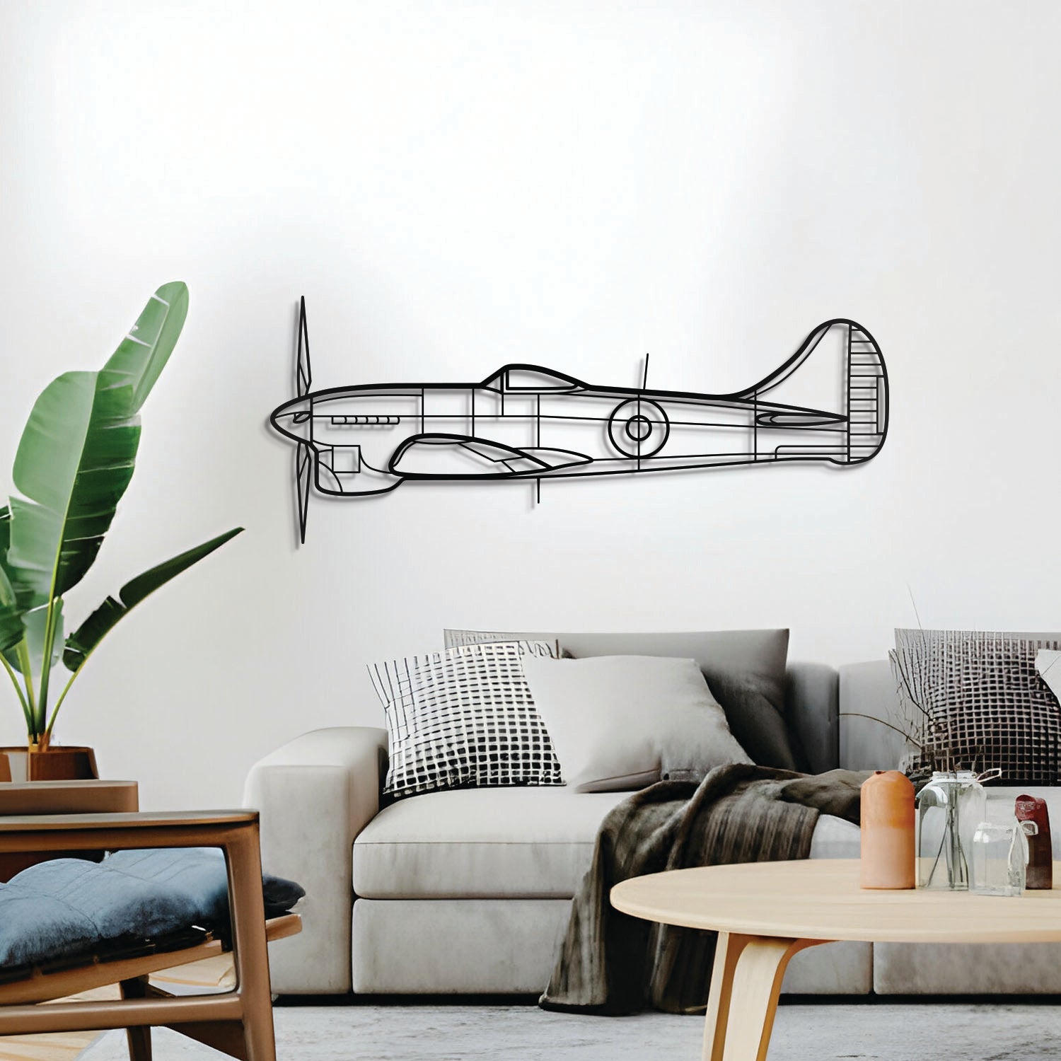 Tempest Metallflugzeug Wandkunst - NCP0350