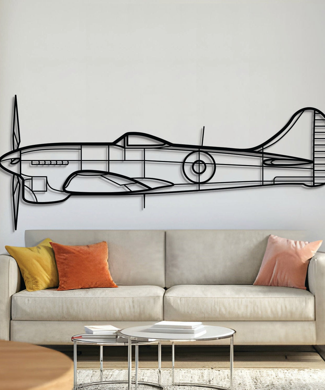 Tempest Metallflugzeug Wandkunst - NCP0350