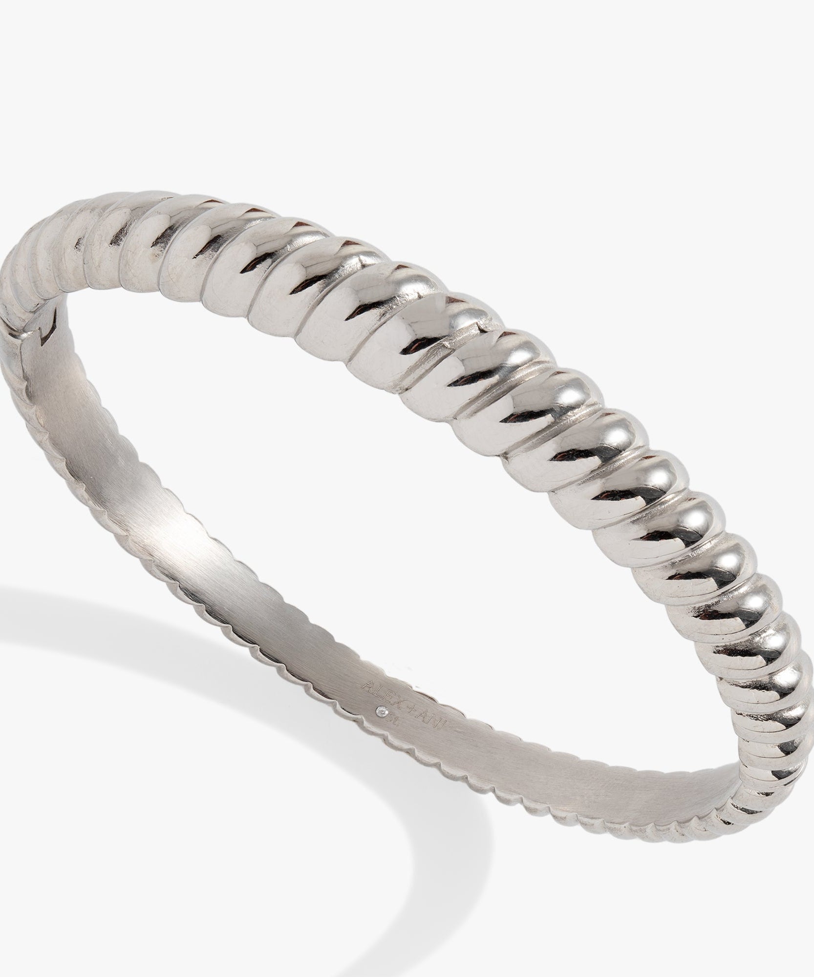 Stainless Steel Rope Textured Bangle