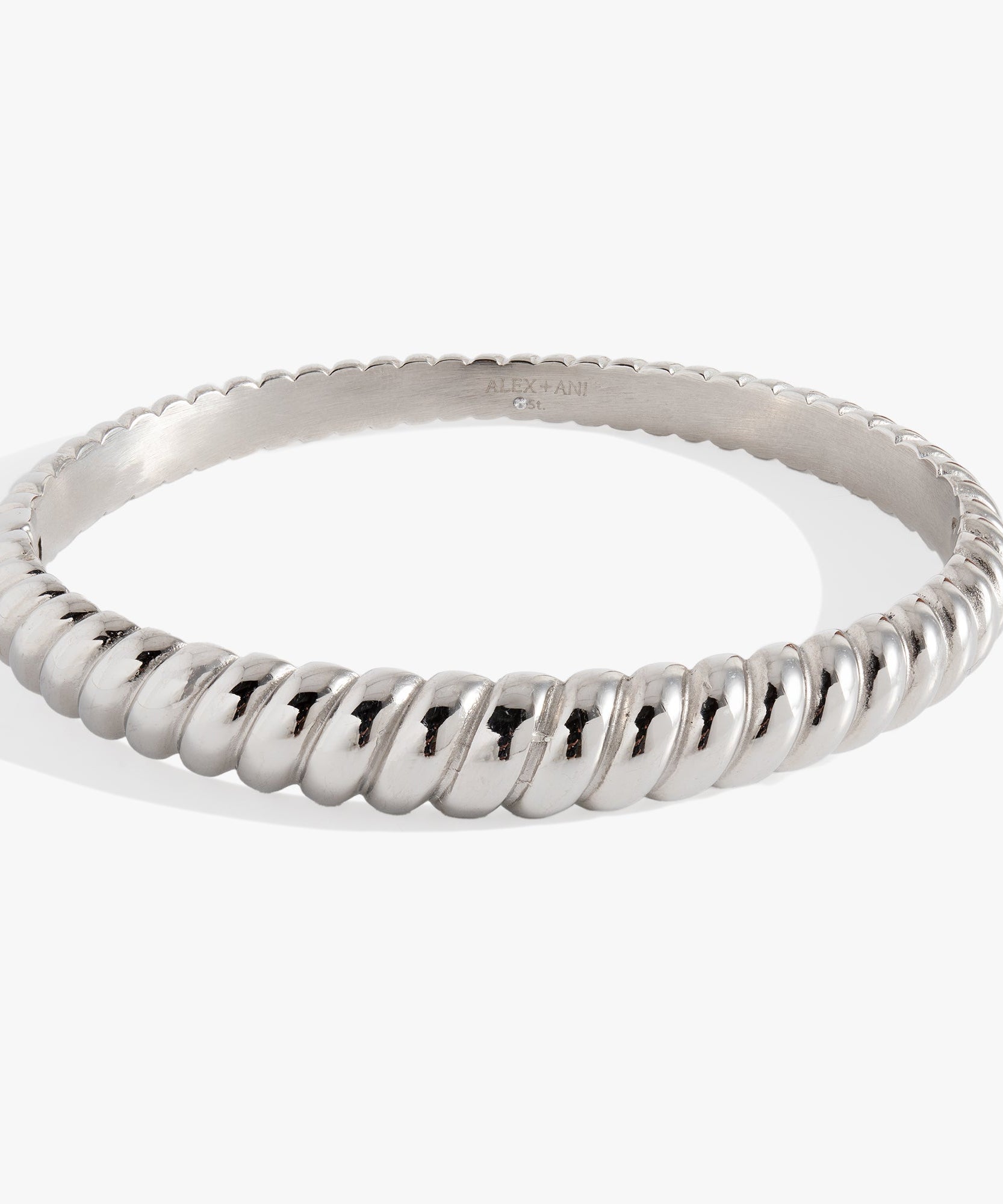 Stainless Steel Rope Textured Bangle