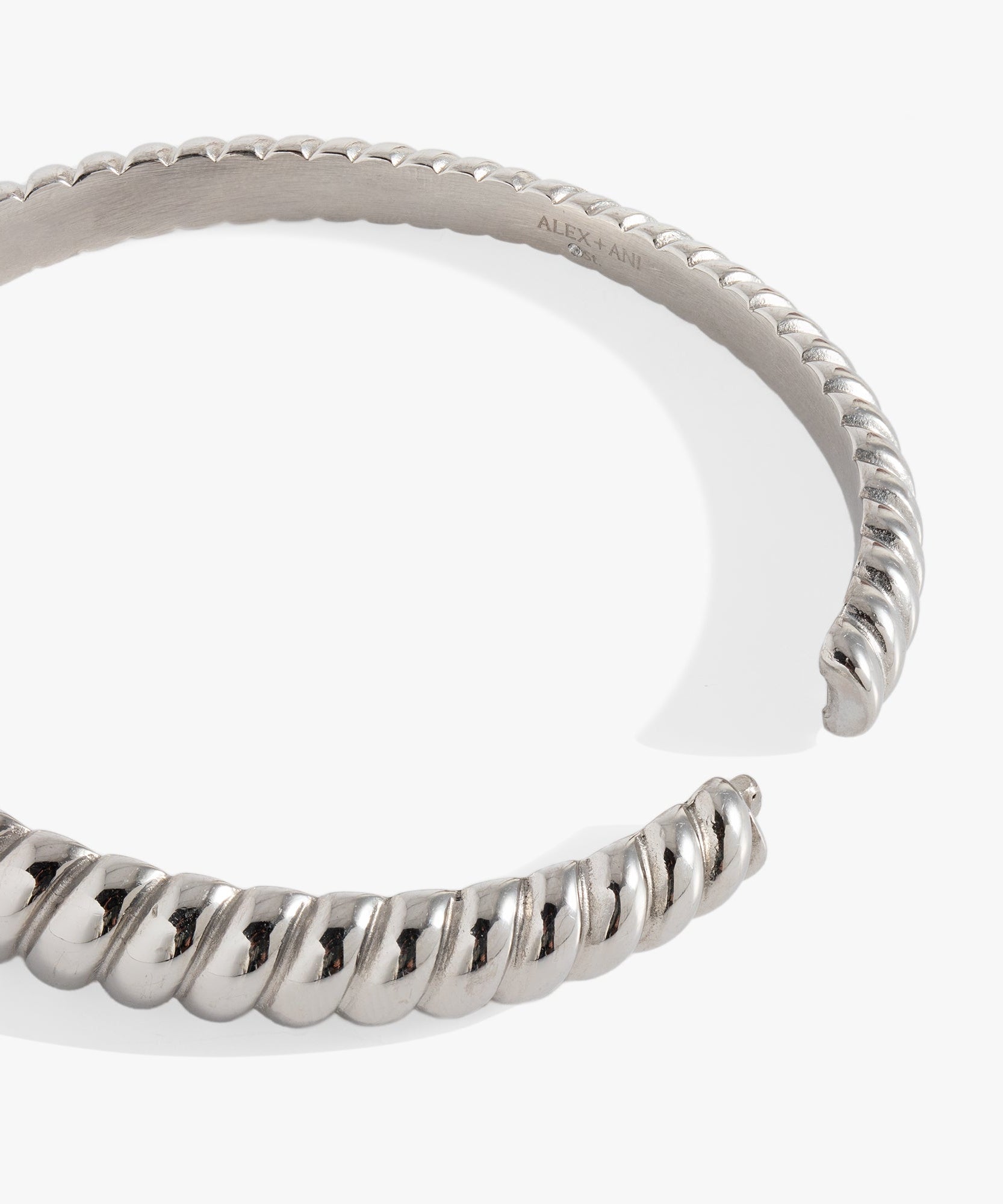 Stainless Steel Rope Textured Bangle