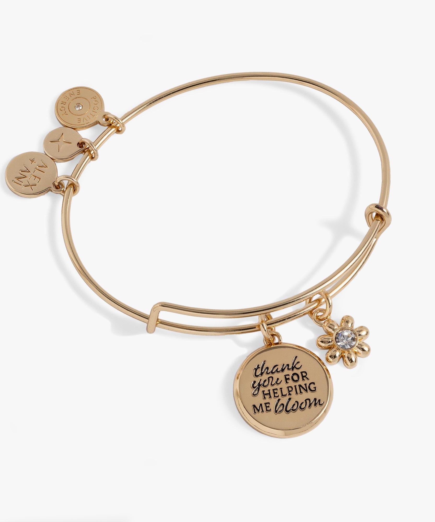 Thank You For Helping Me Bloom' Charm Bangle