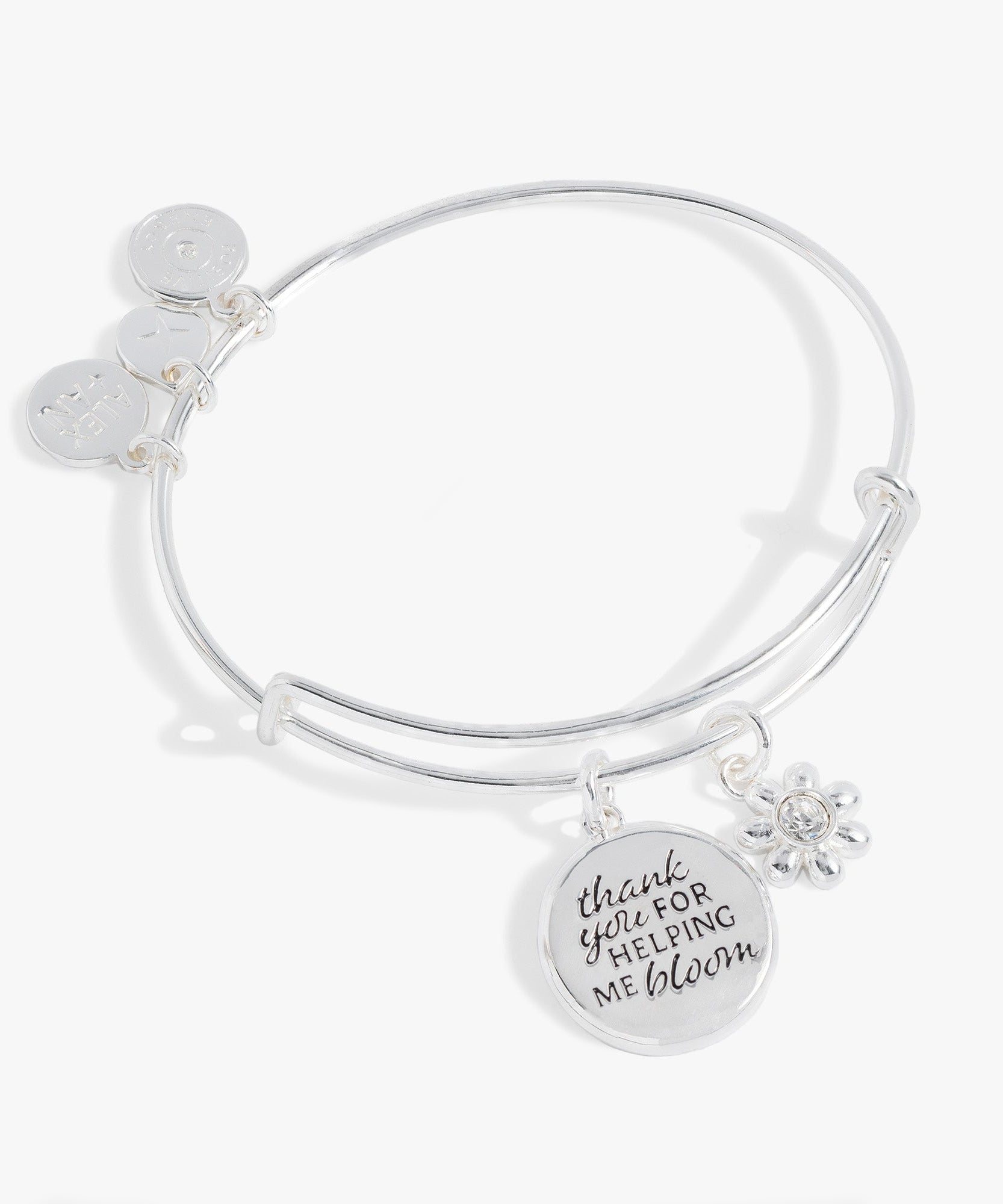 Thank You For Helping Me Bloom' Charm Bangle