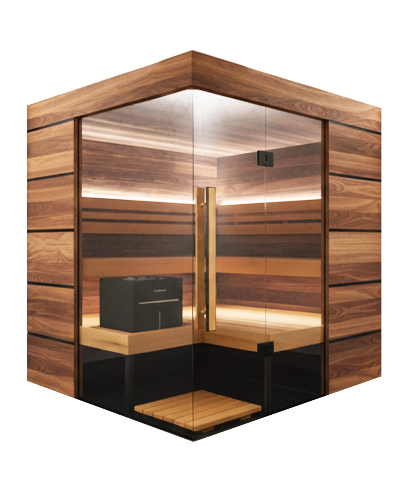 ThermaSol Astra 4-Person Indoor Semi Panoramic Glass Sauna Cabin [Made-To-Order] [14-ASTRADL\R] (SAK90471)