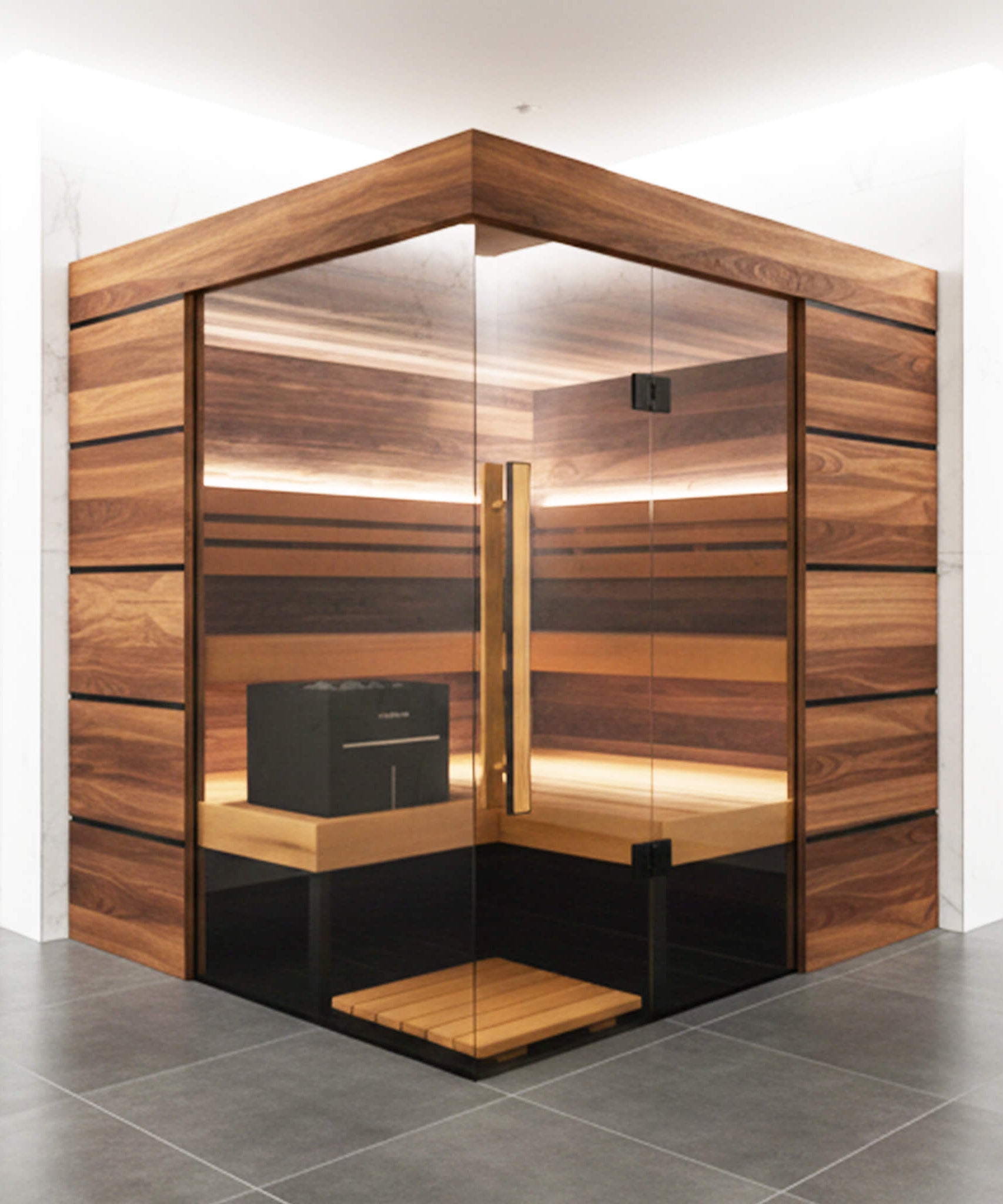 ThermaSol Astra 4-Person Indoor Semi Panoramic Glass Sauna Cabin [Made-To-Order] [14-ASTRADL\R] (SAK90471)