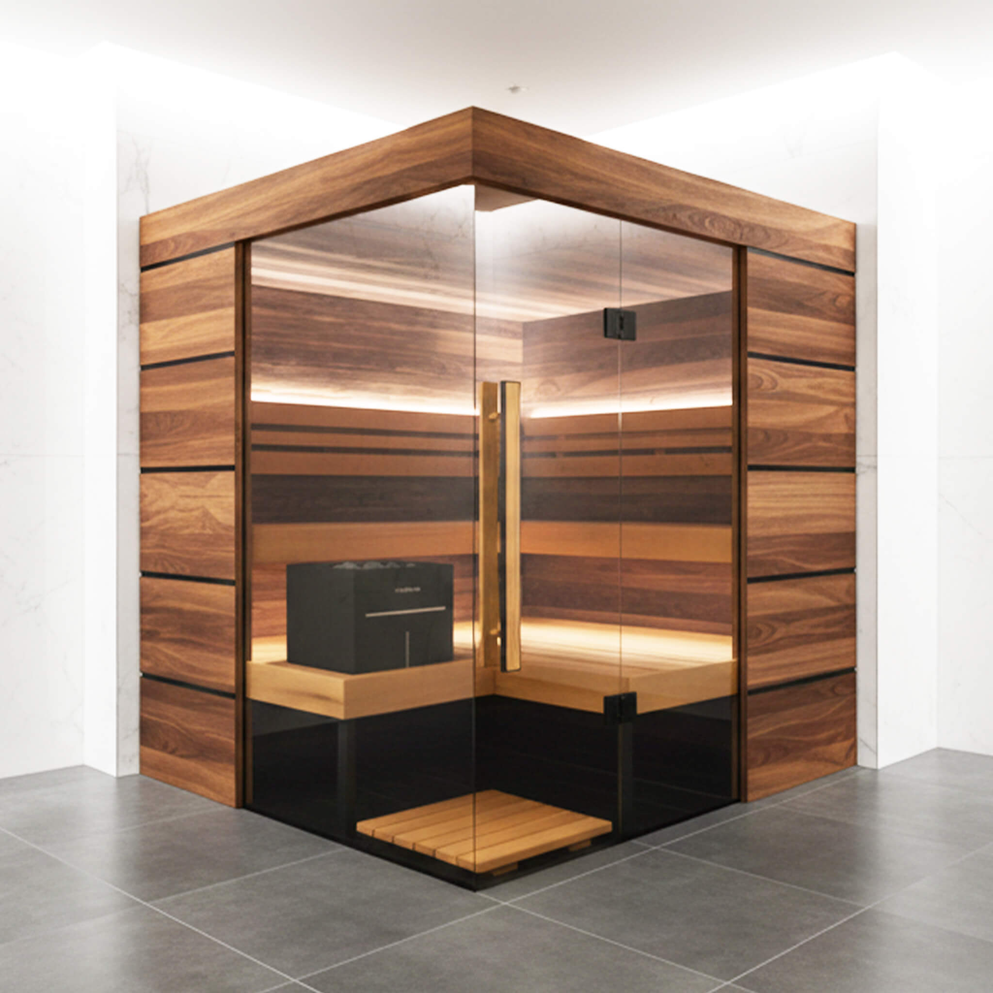 ThermaSol Astra 4-Person Indoor Semi Panoramic Glass Sauna Cabin [Made-To-Order] [14-ASTRADL\R] (SAK90471)