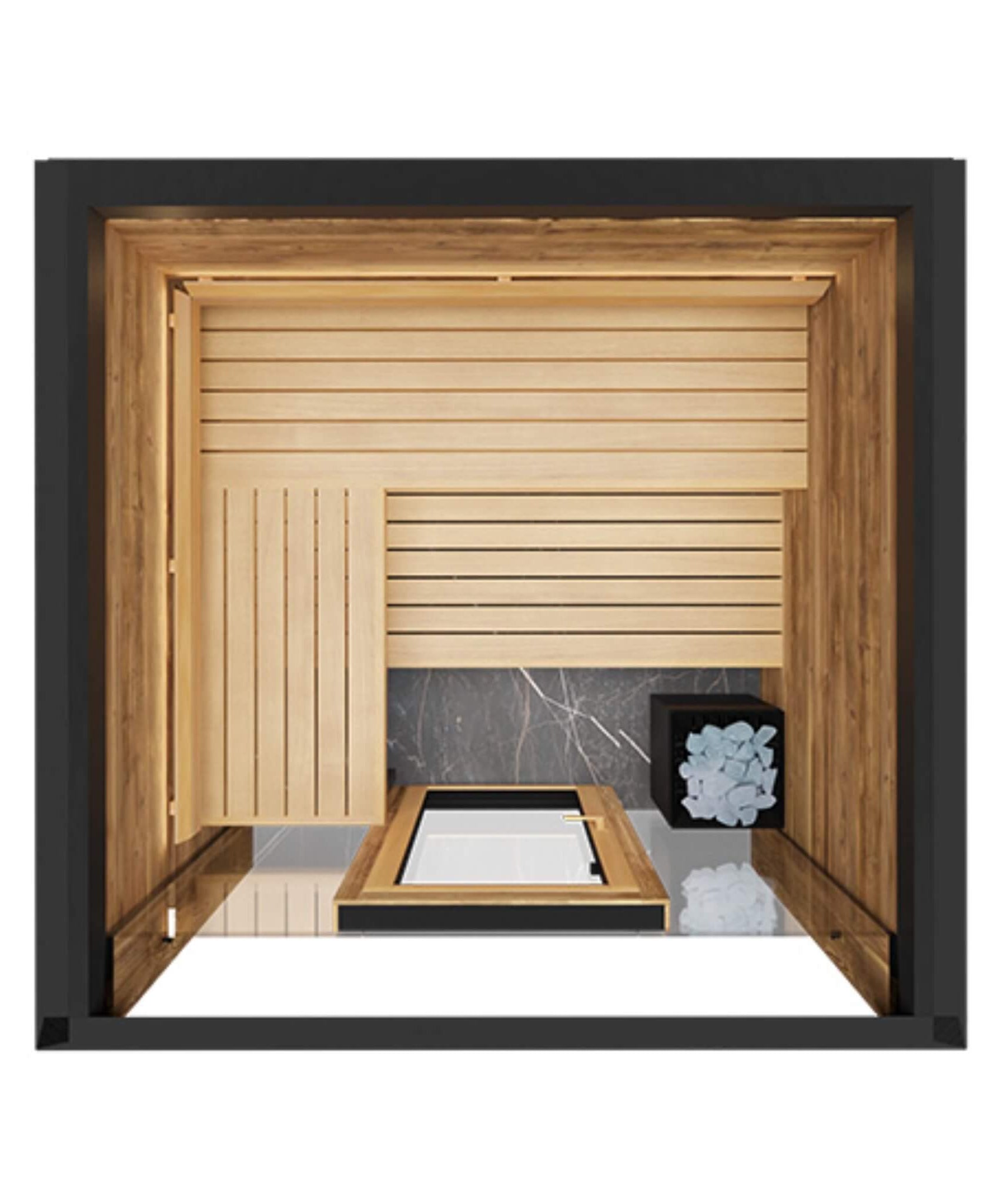 ThermaSol Fortis Fully-Assembled 4-Person Outdoor Sauna Cabin [Made-To-Order] [14-FORTIS] (SAK35896)