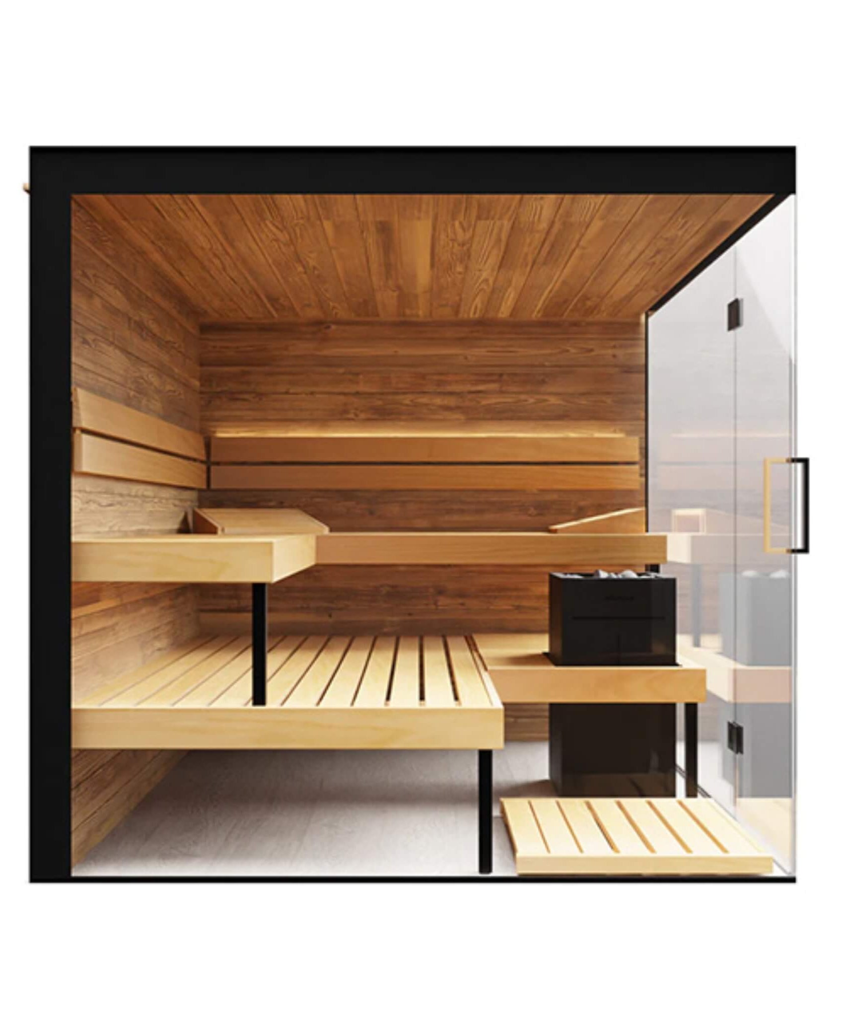 ThermaSol Lumaria 2-5 Person Indoor Glass Sauna Cabin [14-LUMARIA] (SAK84962)