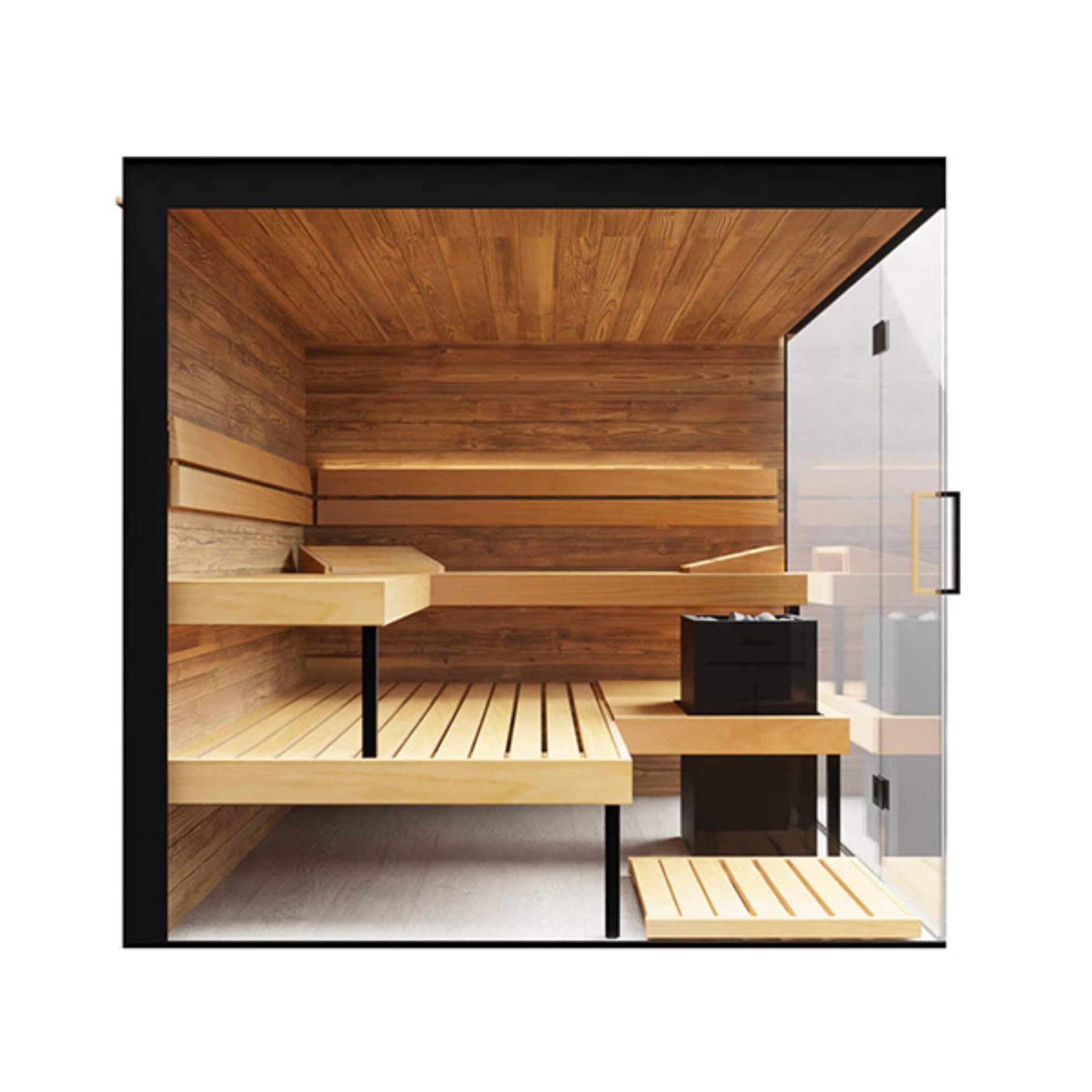 ThermaSol Lumaria 2-5 Person Indoor Glass Sauna Cabin [14-LUMARIA] (SAK84962)