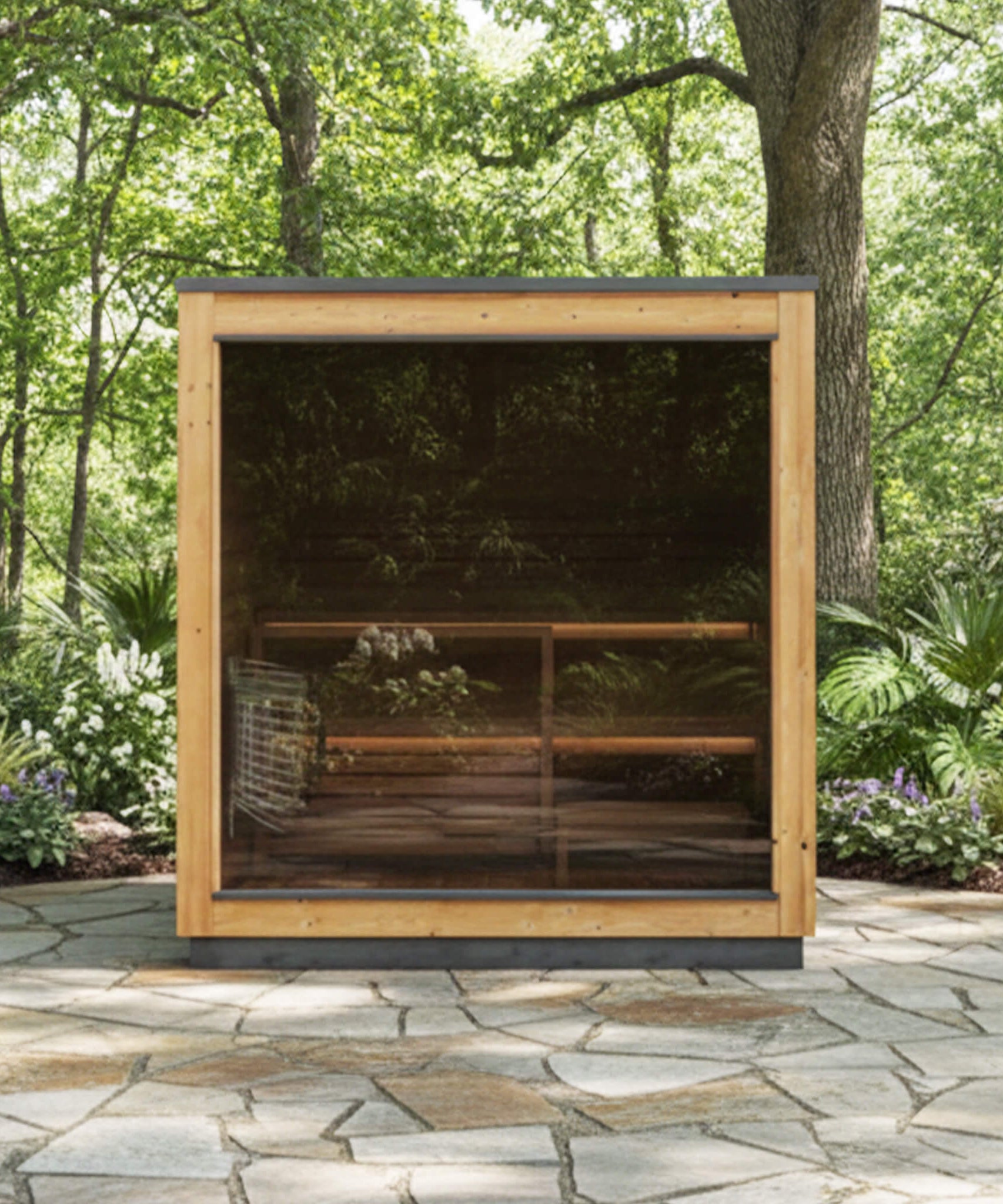 ThermaSol Nordic Dawn 4-Person Fully-Assembled Outdoor Sauna Cabin [Made-To-Order] [14-KIR-4555] (SAK82057)