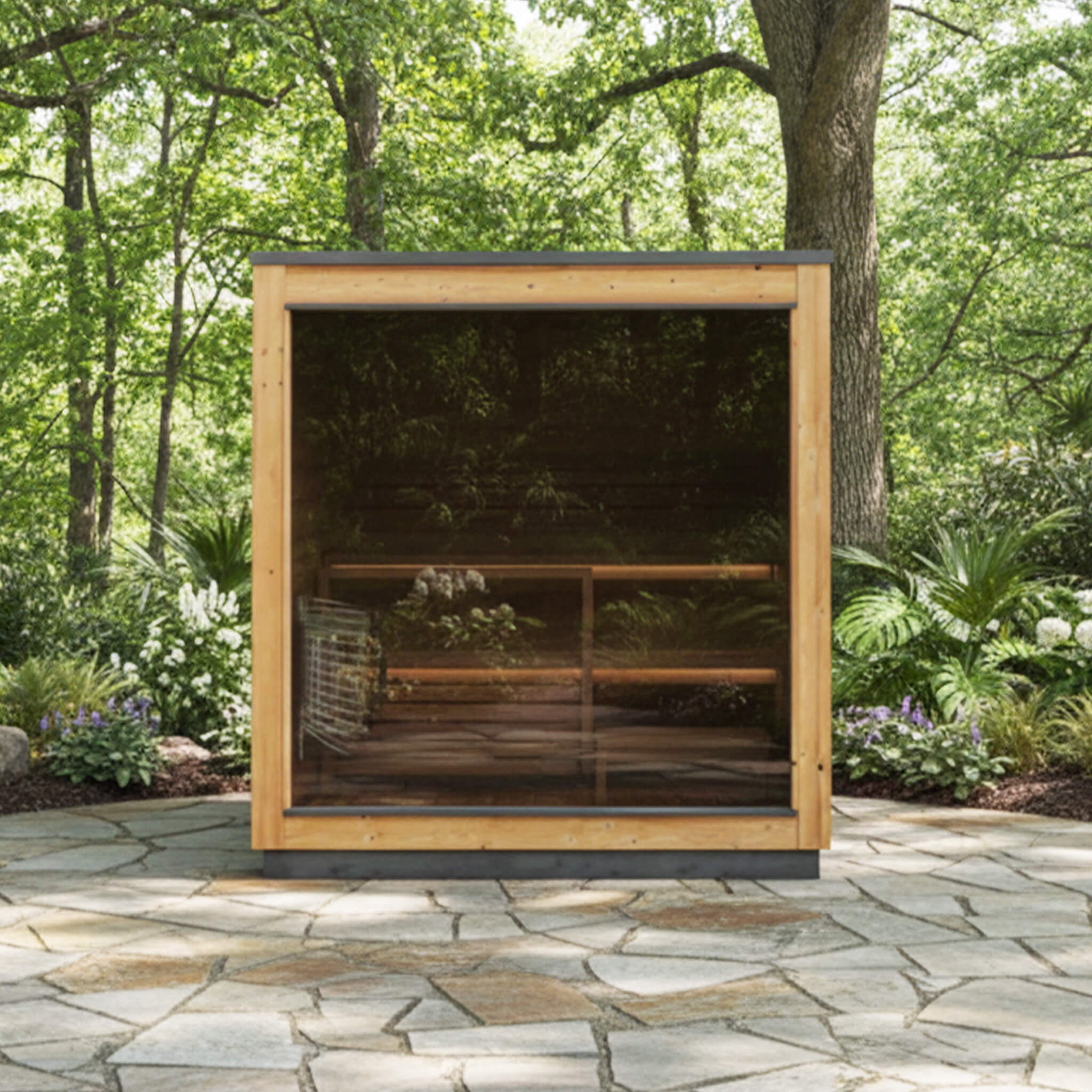 ThermaSol Nordic Dawn 4-Person Fully-Assembled Outdoor Sauna Cabin [Made-To-Order] [14-KIR-4555] (SAK82057)