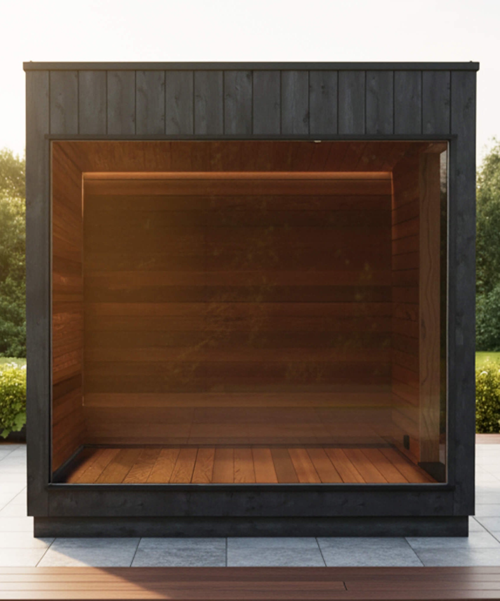 ThermaSol Nordic Misty Outdoor Lounge Medium Sauna Cabin (SAK57649)