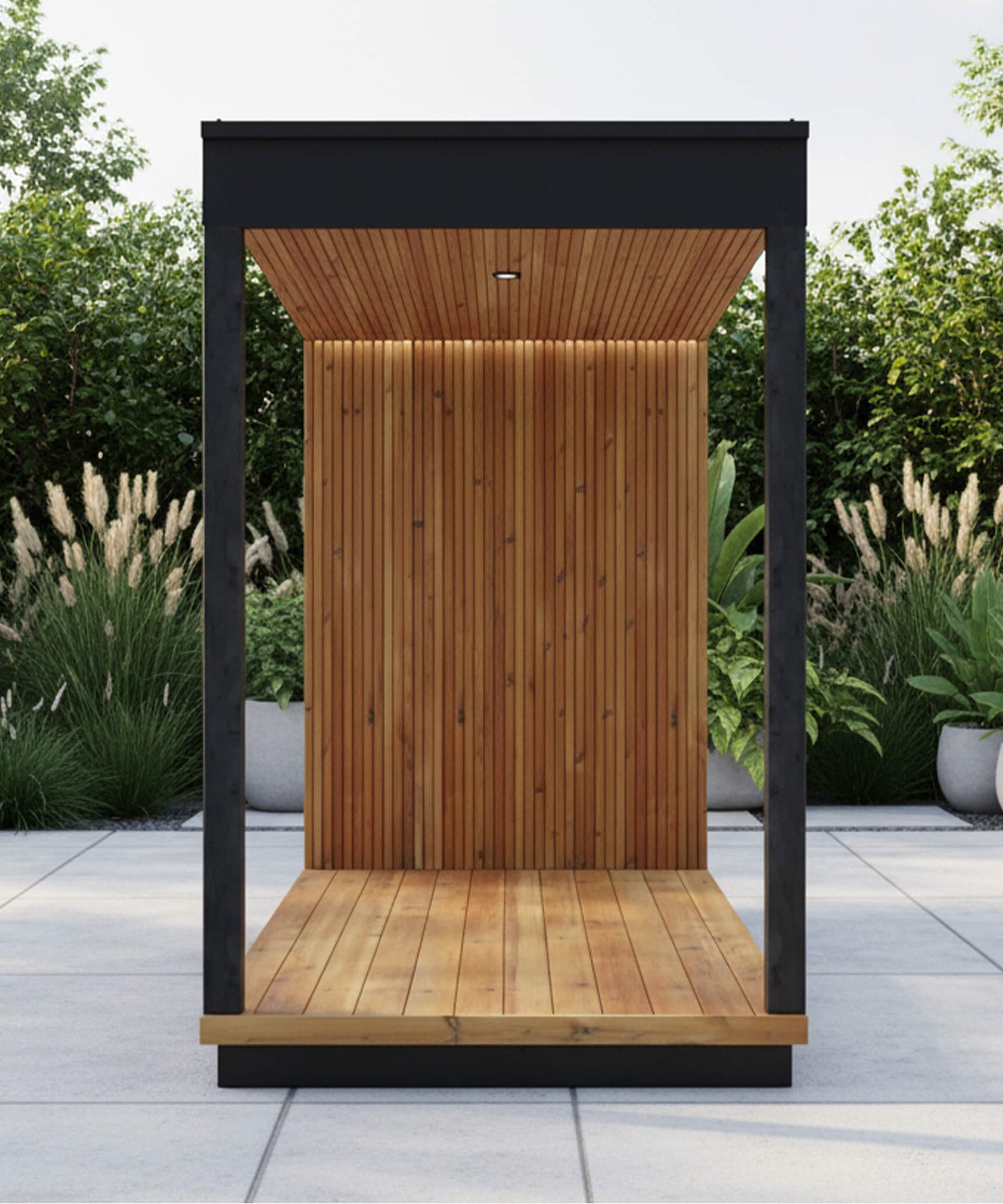 ThermaSol Nordic Misty Outdoor Fully-Assembled Wood Terrace [Made-To-Order] [14-KIR-3654/55] (SAK76490)
