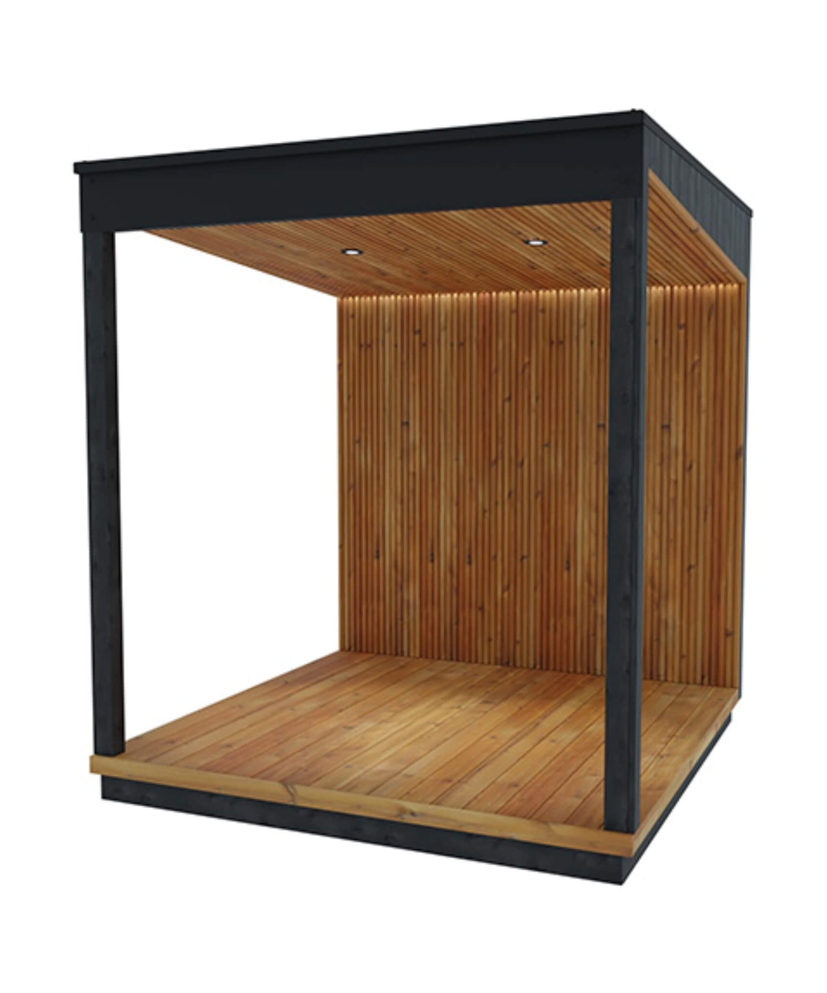 ThermaSol Nordic Misty Outdoor Fully-Assembled Wood Terrace [Made-To-Order] [14-KIR-3654/55] (SAK76490)