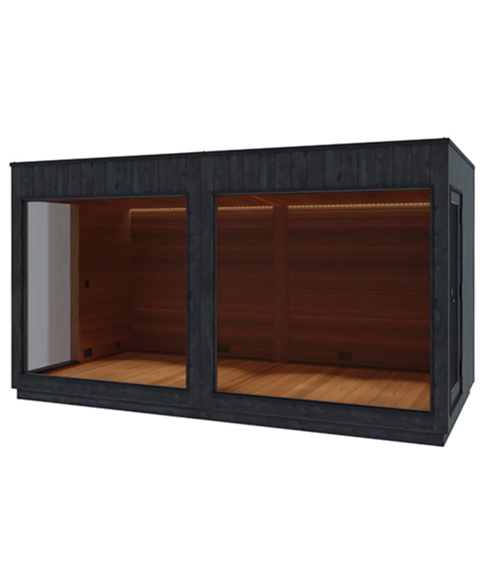 ThermaSol Nordic Misty XL Lounge 2-Entrance Outdoor Sauna Cabin [Made-To-Order] (SAK72368)