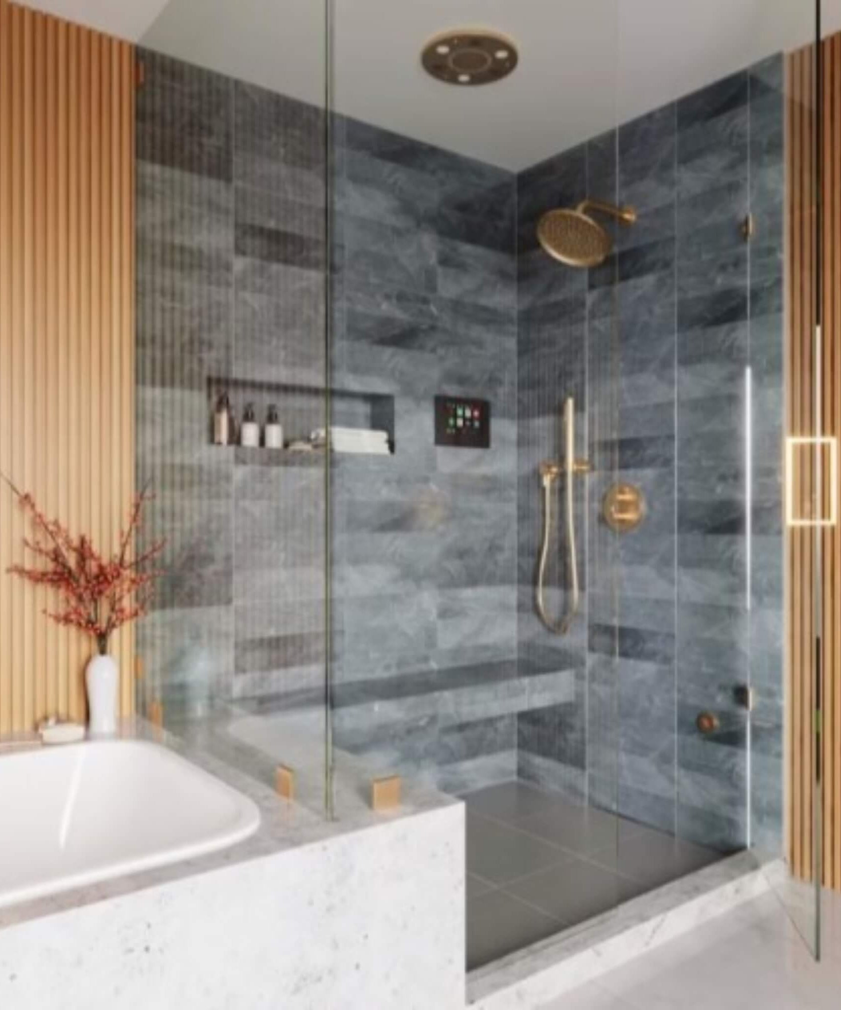 ThermaSol Serenity 10 Round Steam Shower Rainhead System With Light & Sound [SLSRRD] (SAK14982)