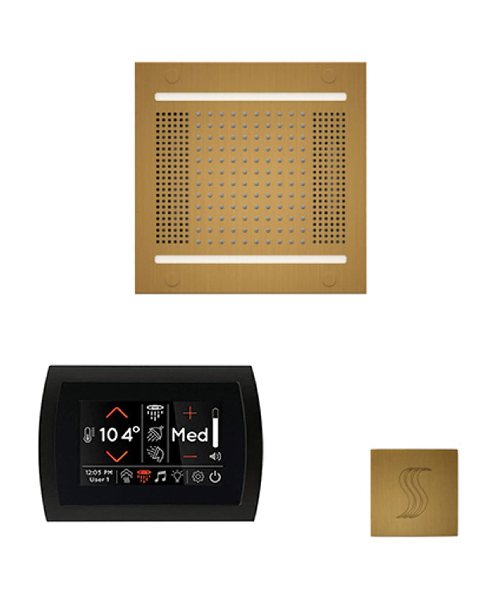 ThermaSol SignaTouch 5-Inch Display Steam Control Package With HydroVive Rainhead (SAK12821)