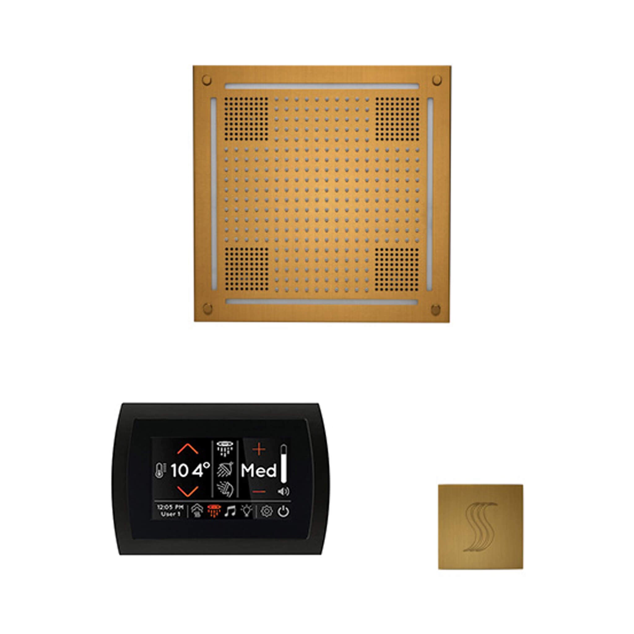 ThermaSol SignaTouch 5-Inch Display Steam Control Package With HydroVive Rainhead (SAK12821)