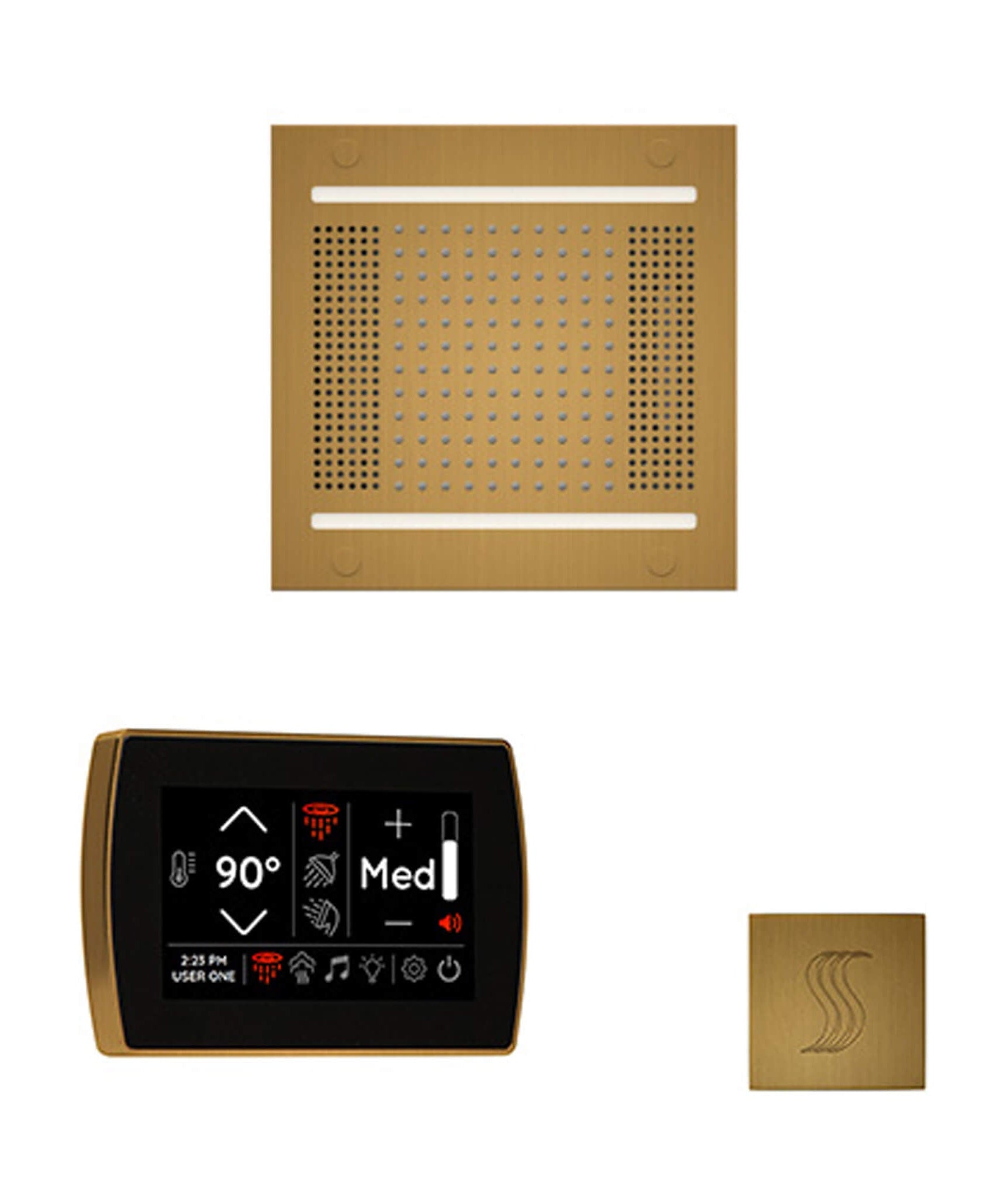 ThermaSol SignaTouch 5-Inch Display Steam Control Package With HydroVive Rainhead (SAK12821)