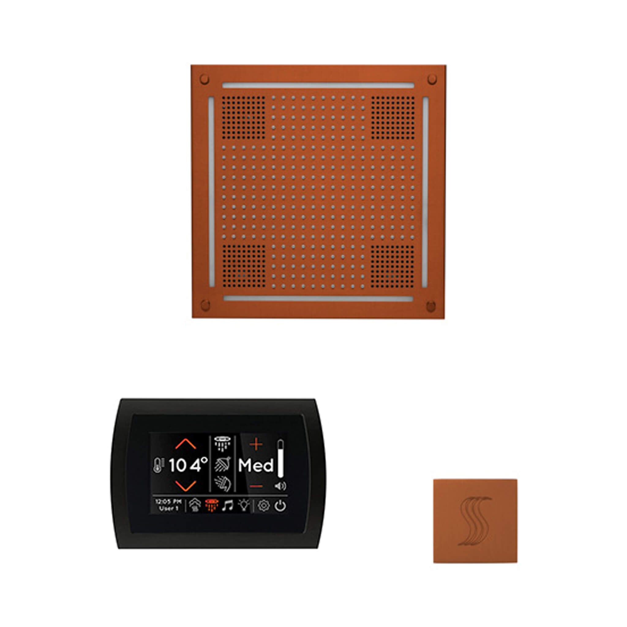 ThermaSol SignaTouch 5-Inch Display Steam Control Package With HydroVive Rainhead (SAK12821)