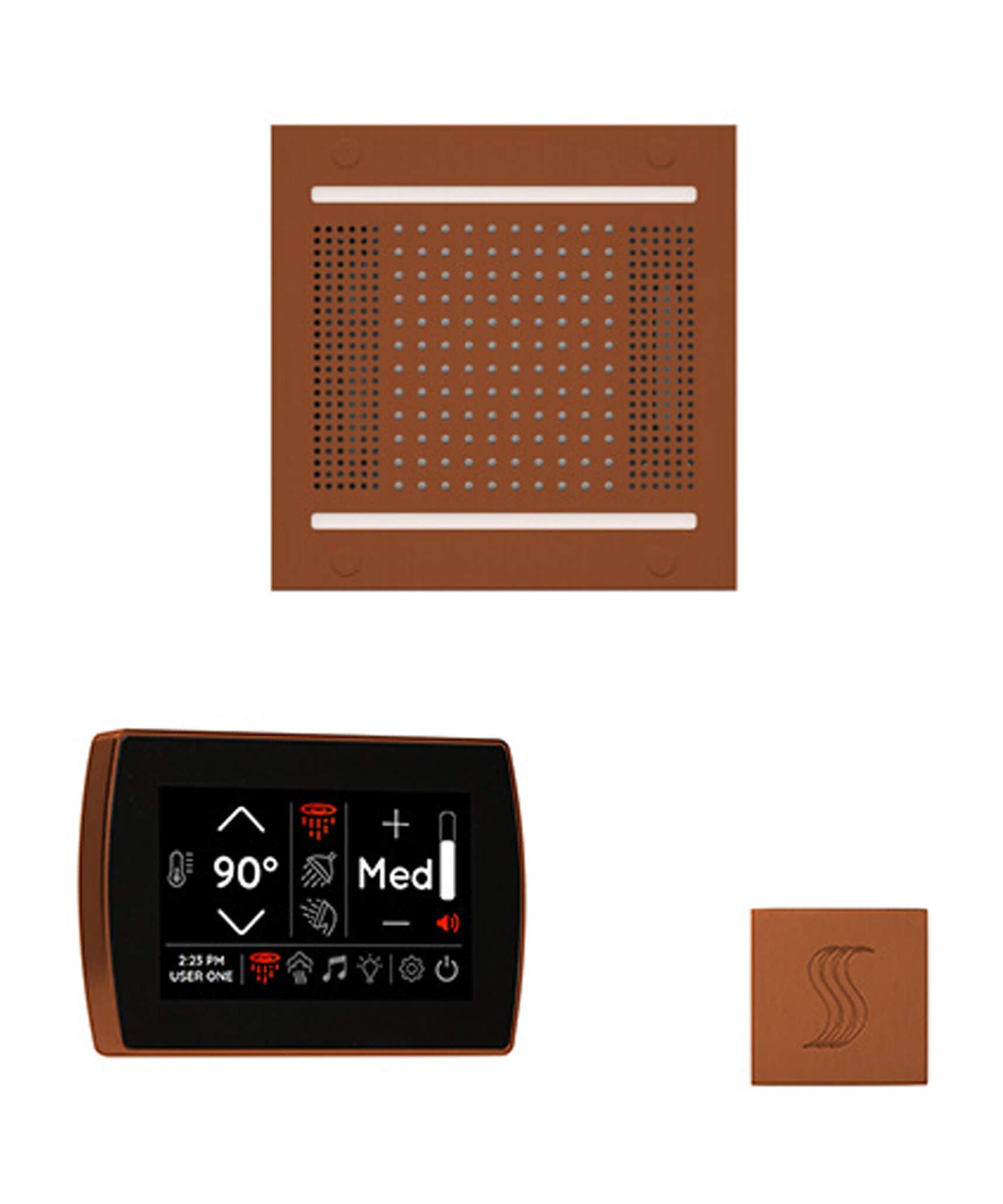 ThermaSol SignaTouch 5-Inch Display Steam Control Package With HydroVive Rainhead (SAK12821)