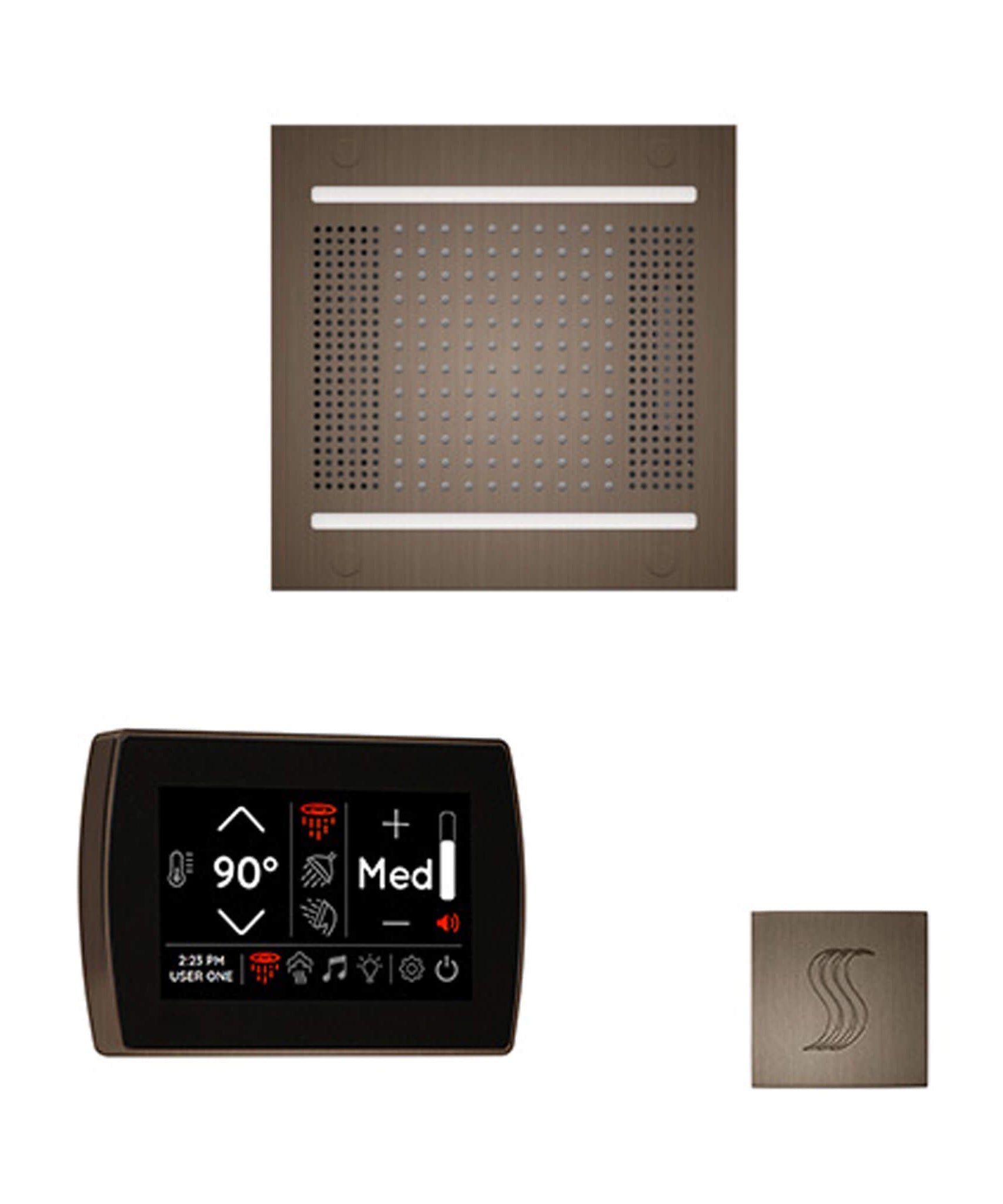 ThermaSol SignaTouch 5-Inch Display Steam Control Package With HydroVive Rainhead (SAK12821)