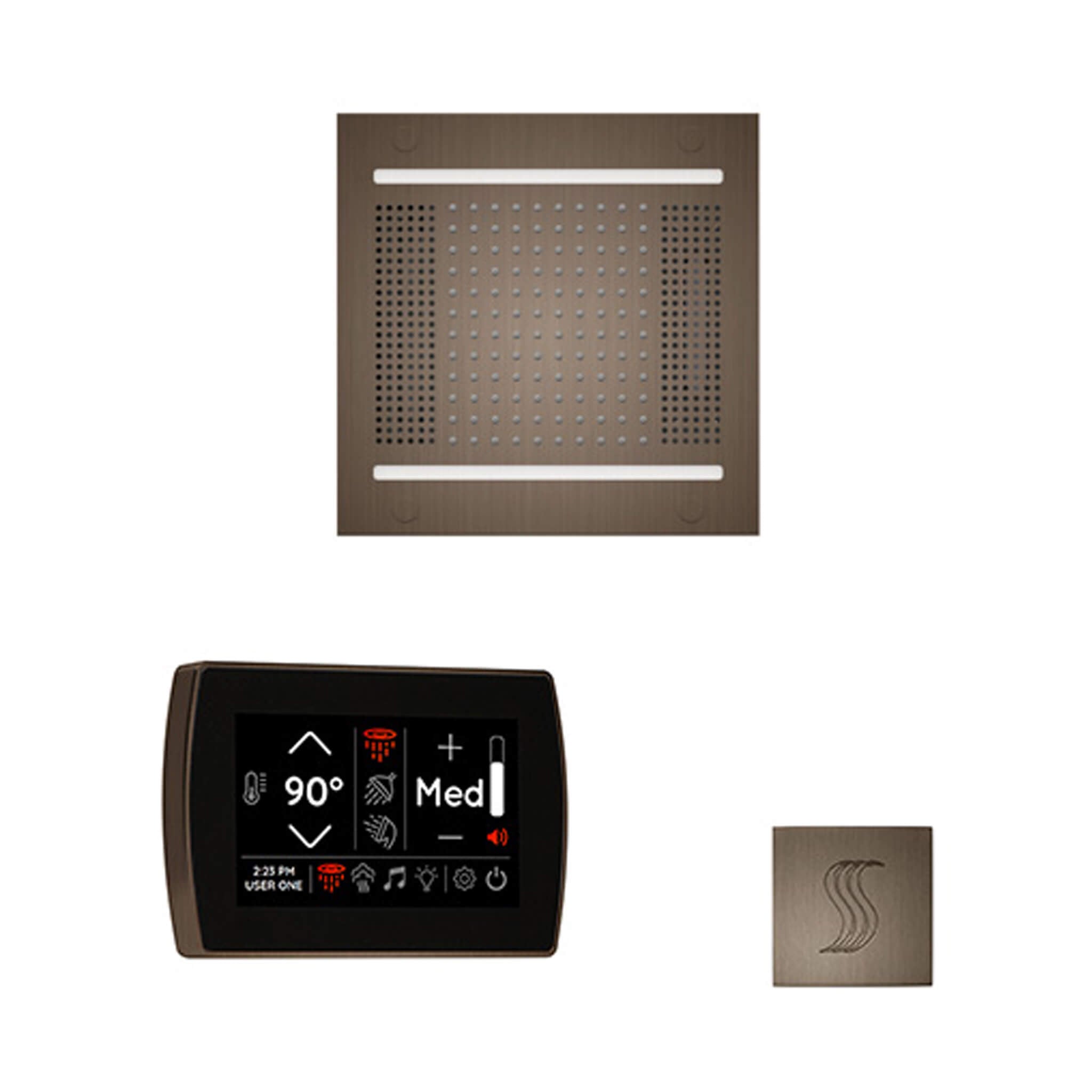 ThermaSol SignaTouch 5-Inch Display Steam Control Package With HydroVive Rainhead (SAK12821)