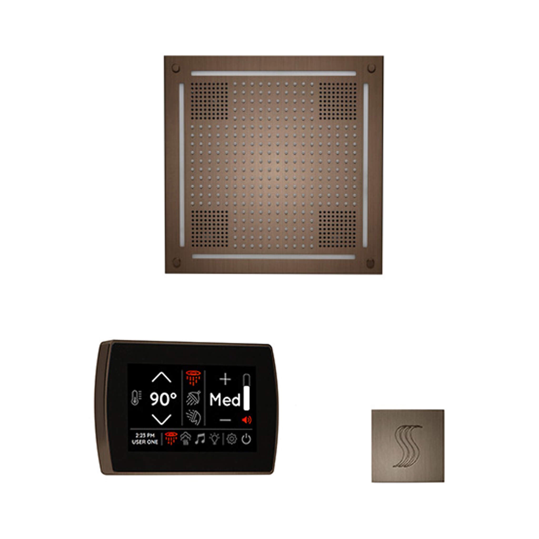 ThermaSol SignaTouch 5-Inch Display Steam Control Package With HydroVive Rainhead (SAK12821)