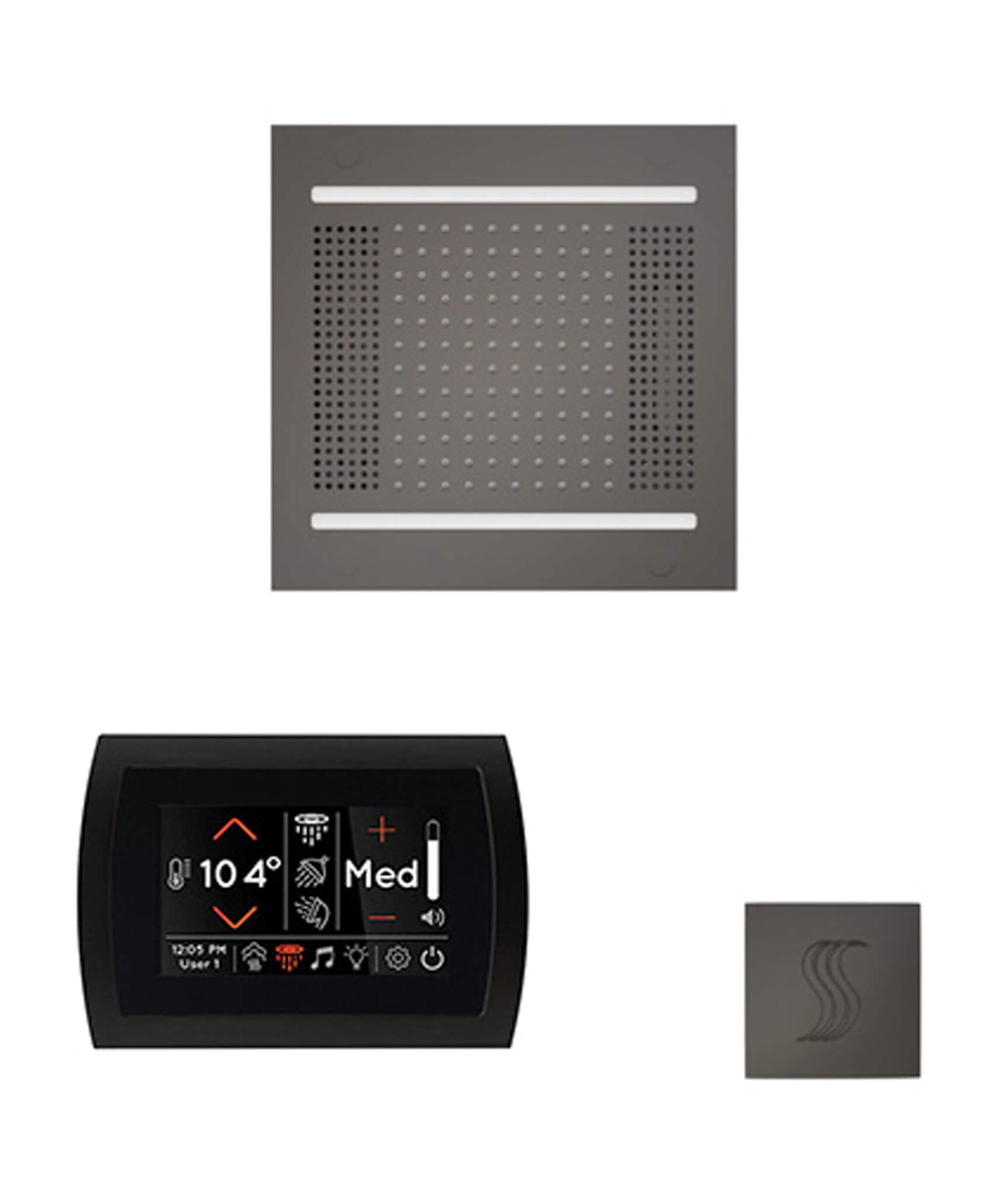 ThermaSol SignaTouch 5-Inch Display Steam Control Package With HydroVive Rainhead (SAK12821)