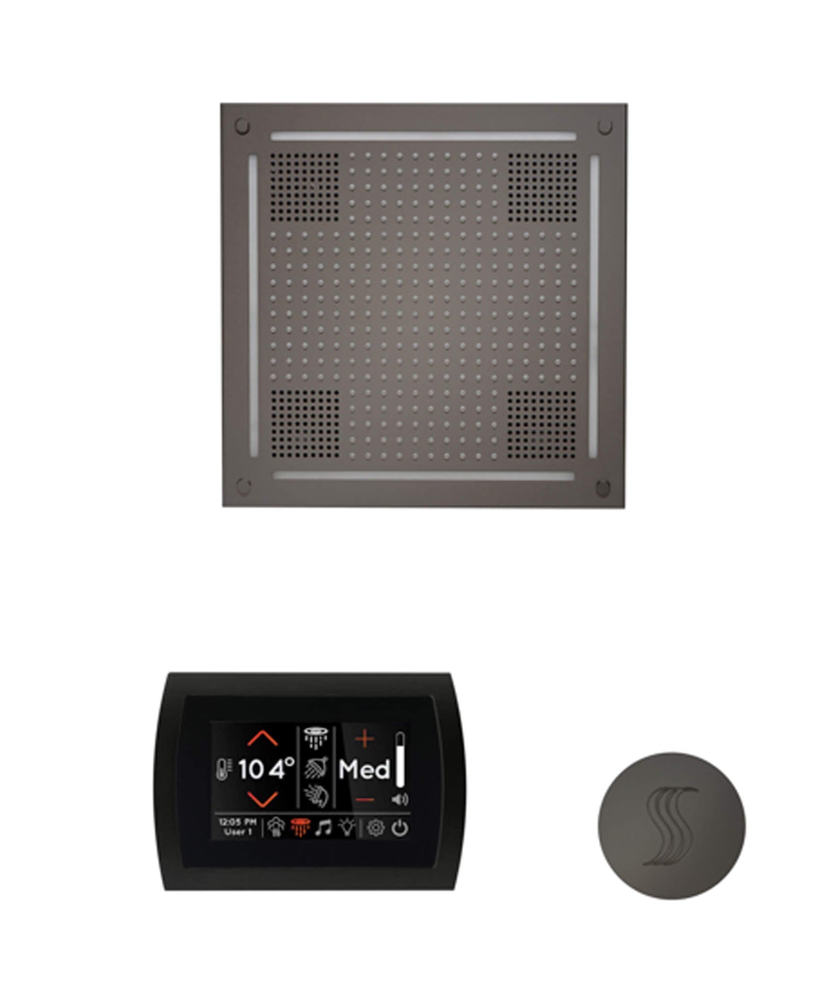 ThermaSol SignaTouch 5-Inch Display Steam Control Package With HydroVive Rainhead (SAK12821)