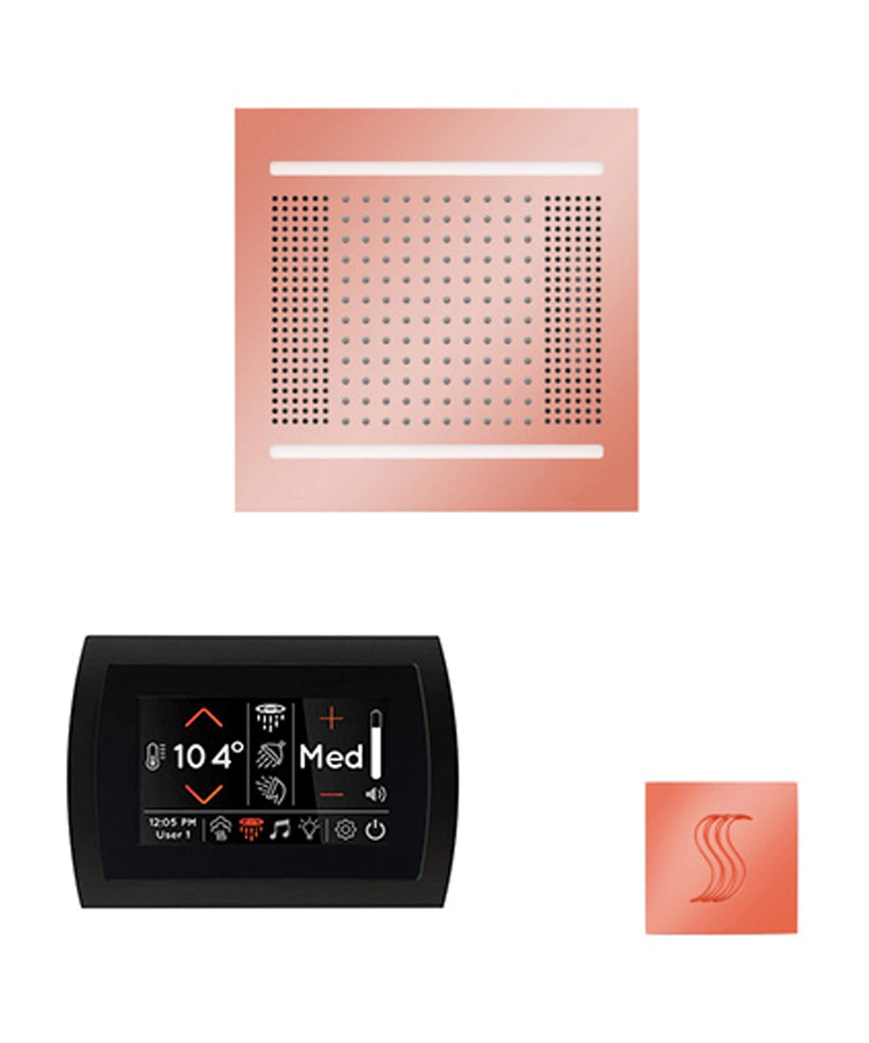 ThermaSol SignaTouch 5-Inch Display Steam Control Package With HydroVive Rainhead (SAK12821)