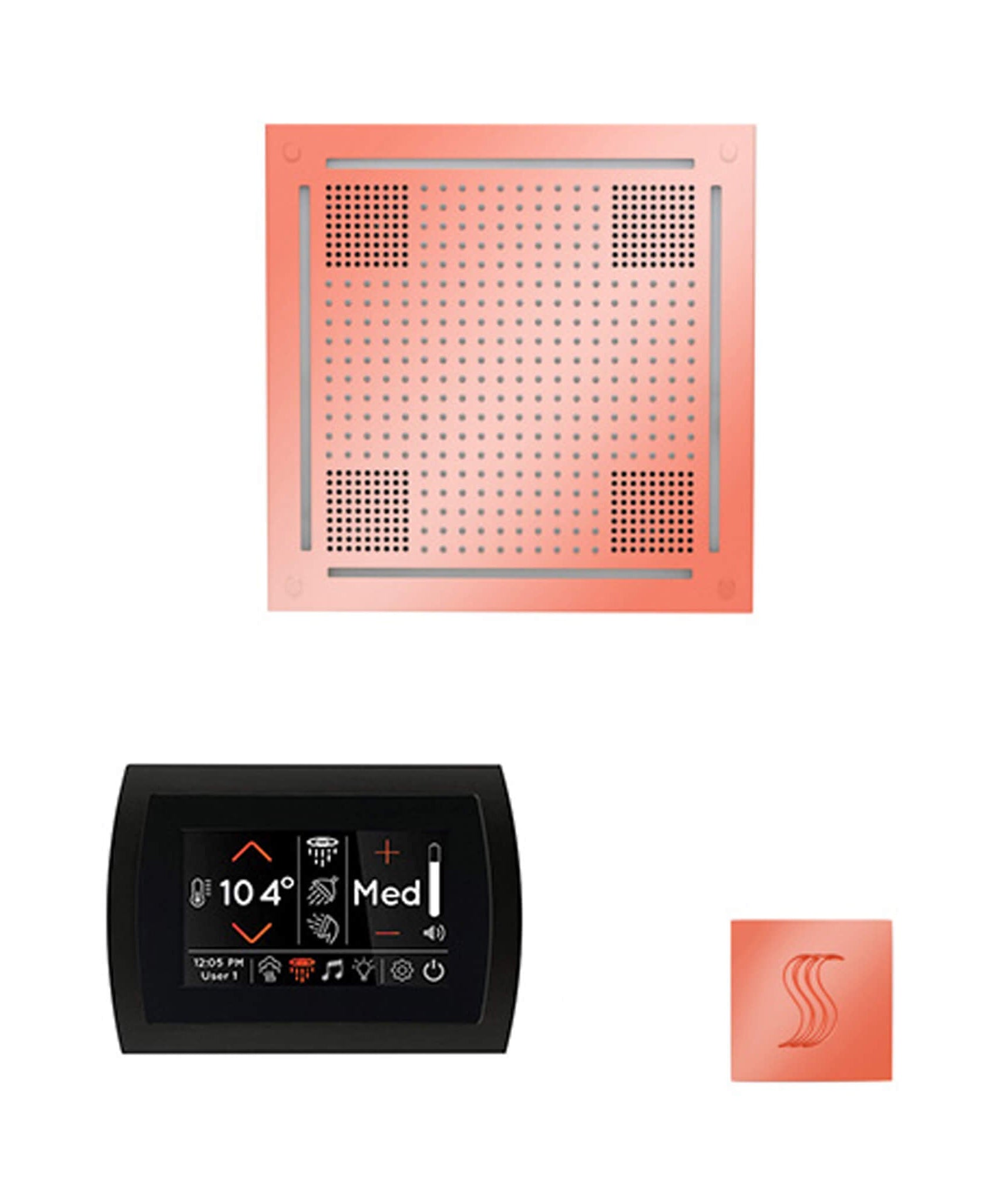 ThermaSol SignaTouch 5-Inch Display Steam Control Package With HydroVive Rainhead (SAK12821)