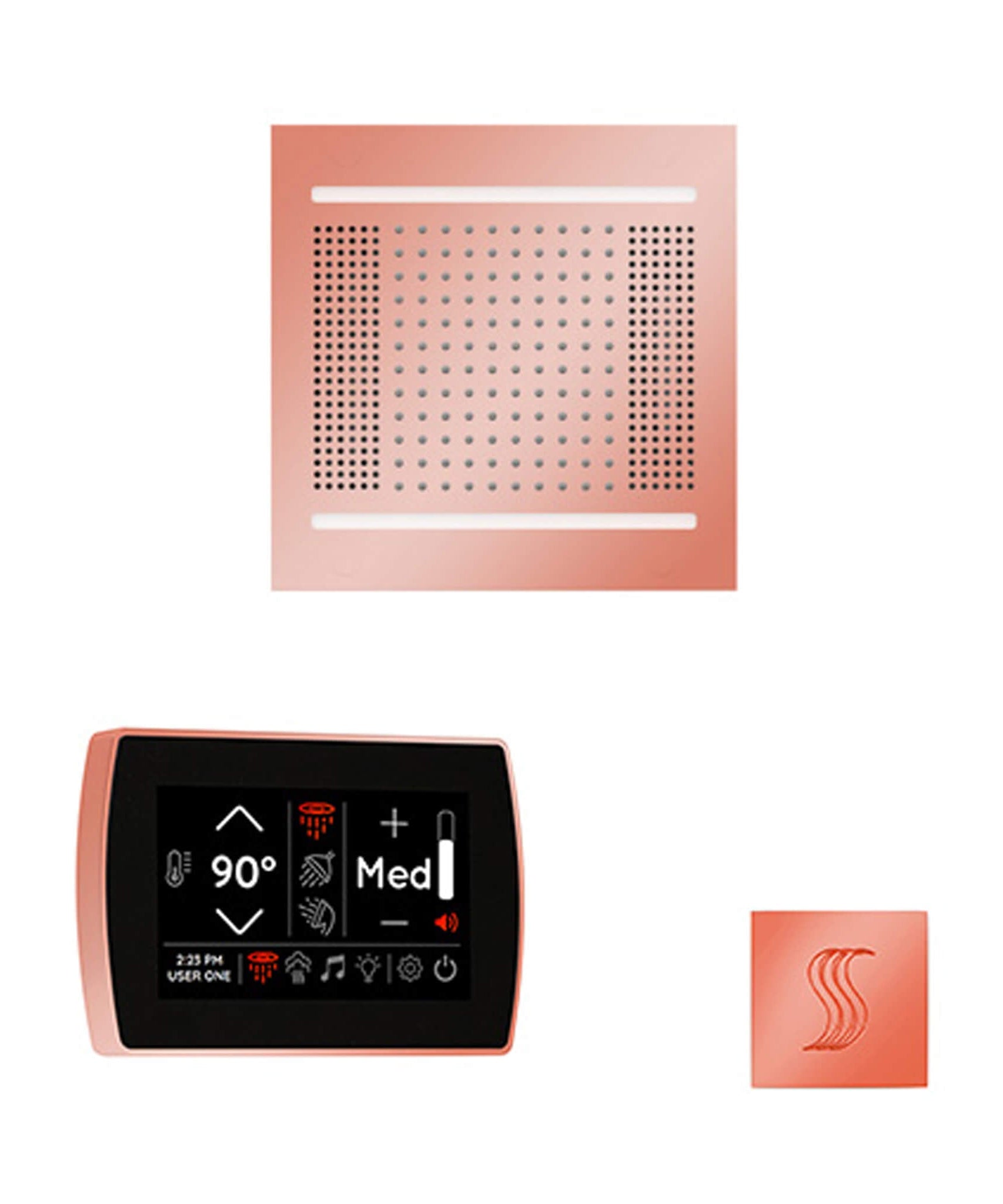 ThermaSol SignaTouch 5-Inch Display Steam Control Package With HydroVive Rainhead (SAK12821)