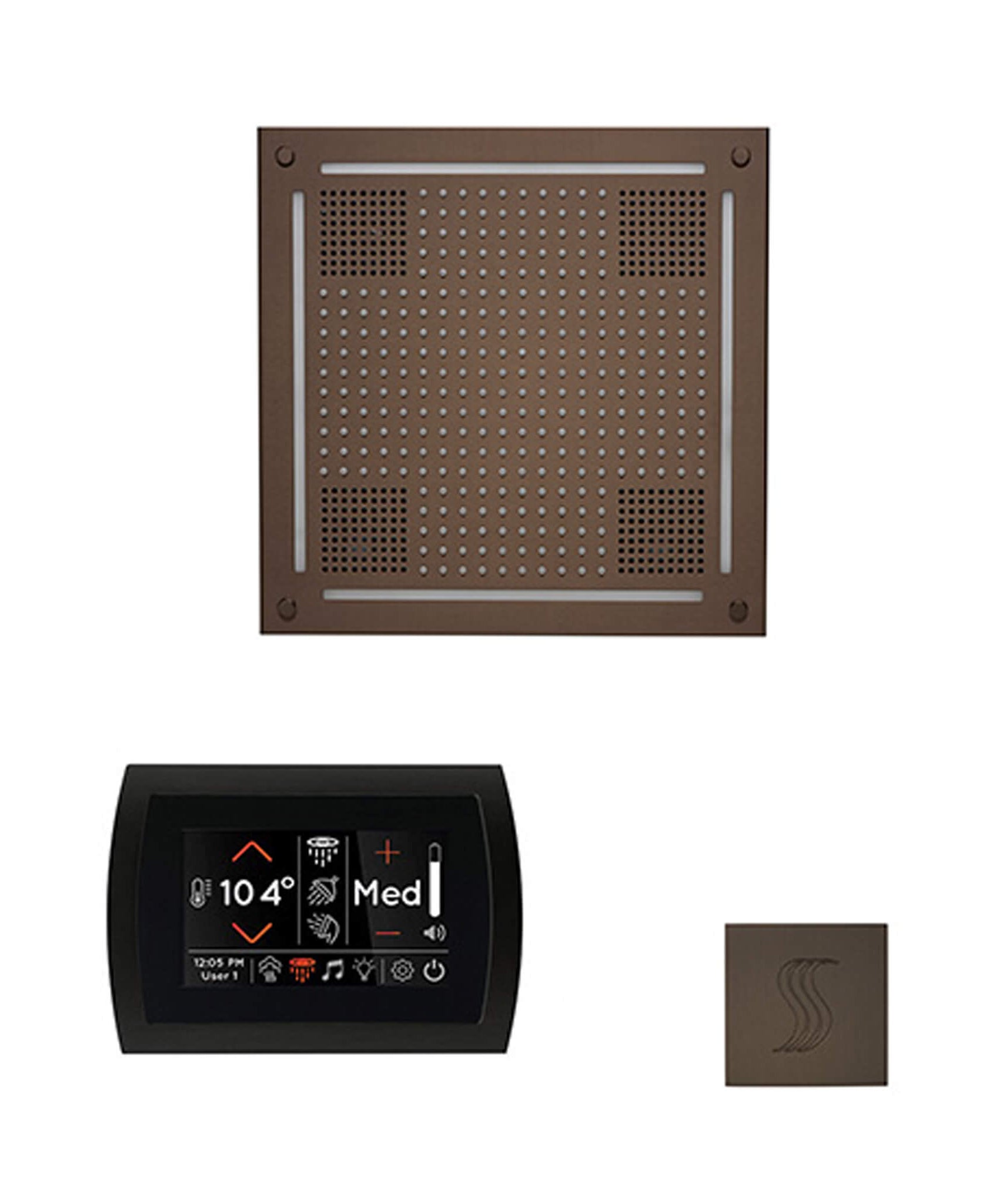 ThermaSol SignaTouch 5-Inch Display Steam Control Package With HydroVive Rainhead (SAK12821)