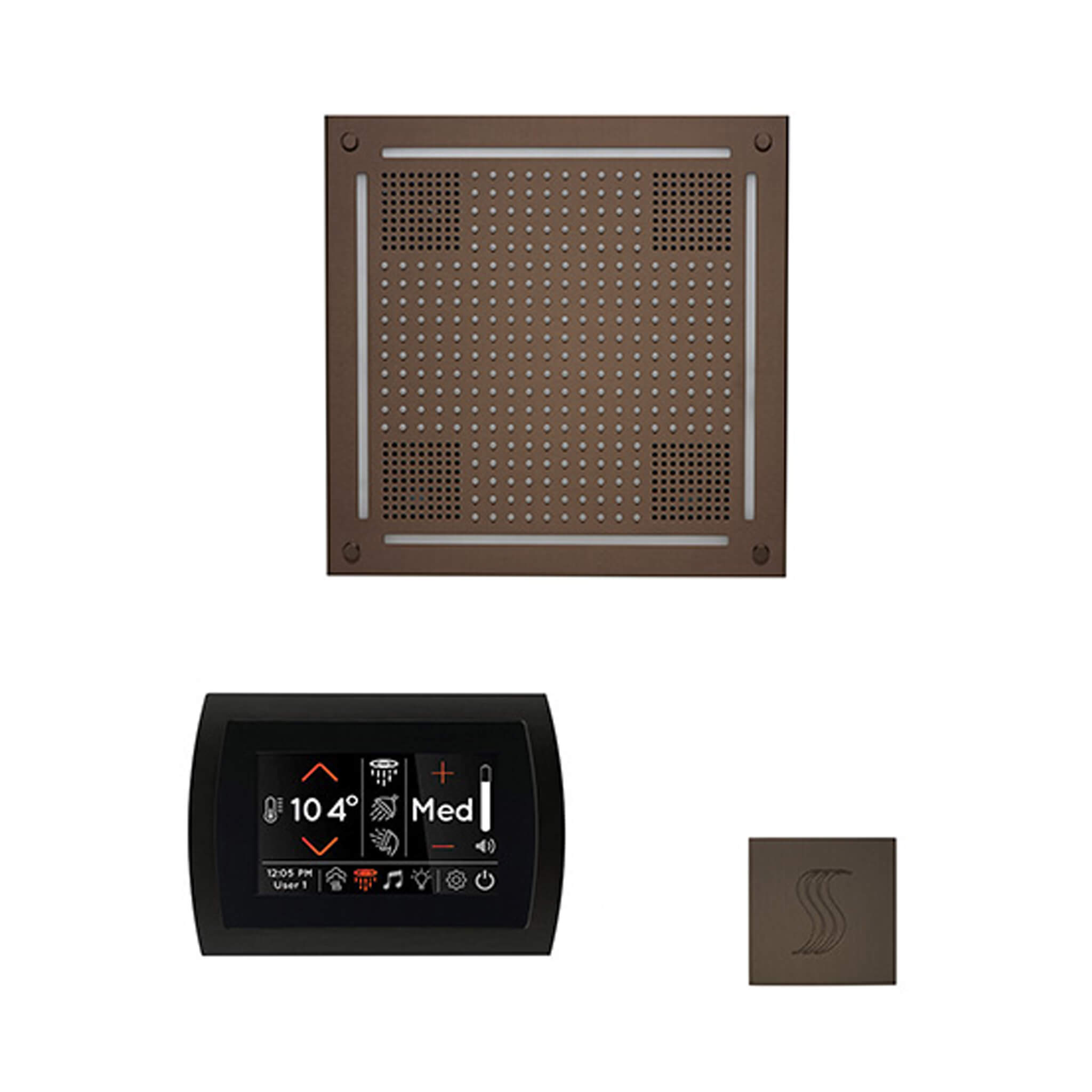 ThermaSol SignaTouch 5-Inch Display Steam Control Package With HydroVive Rainhead (SAK12821)