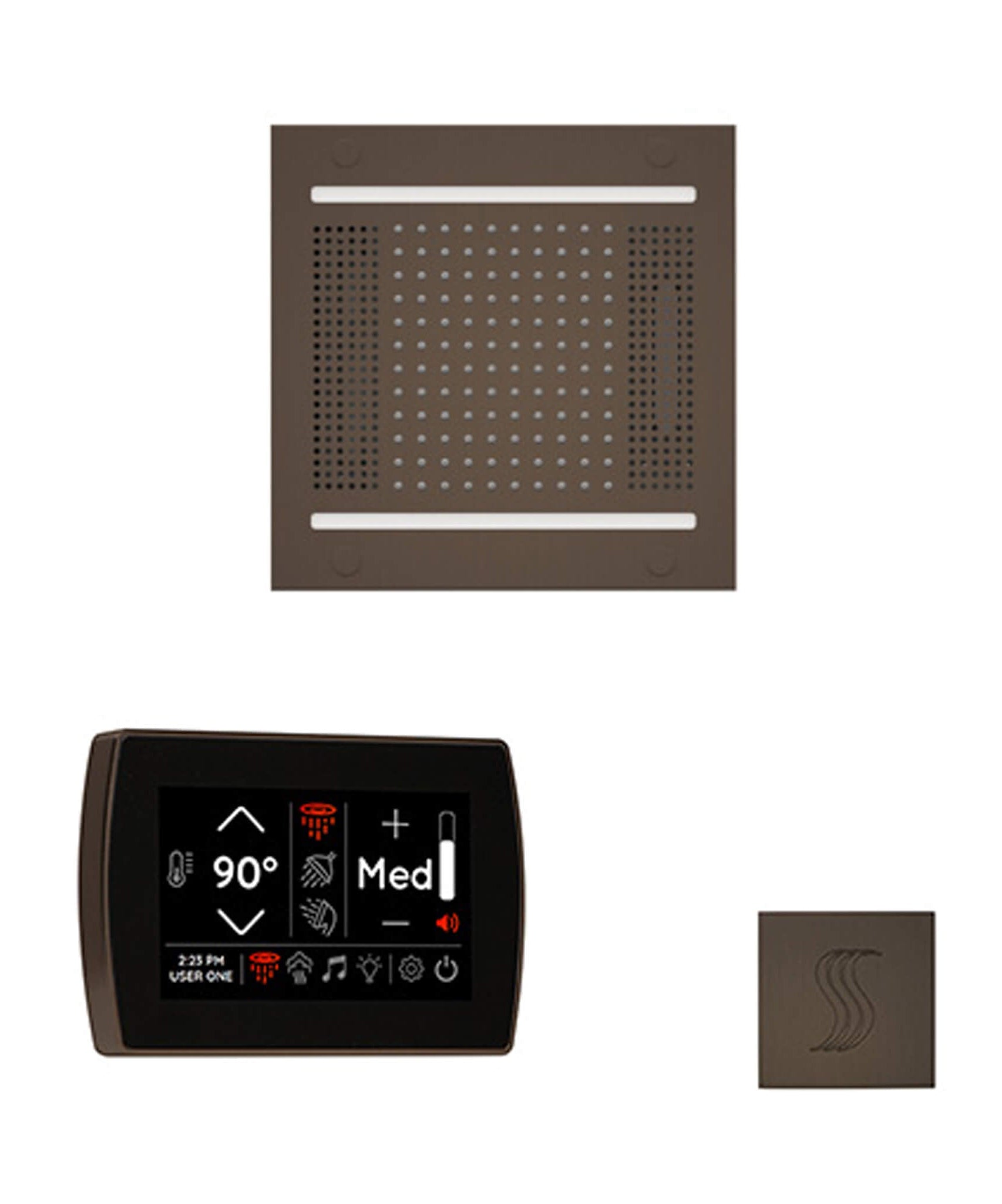 ThermaSol SignaTouch 5-Inch Display Steam Control Package With HydroVive Rainhead (SAK12821)