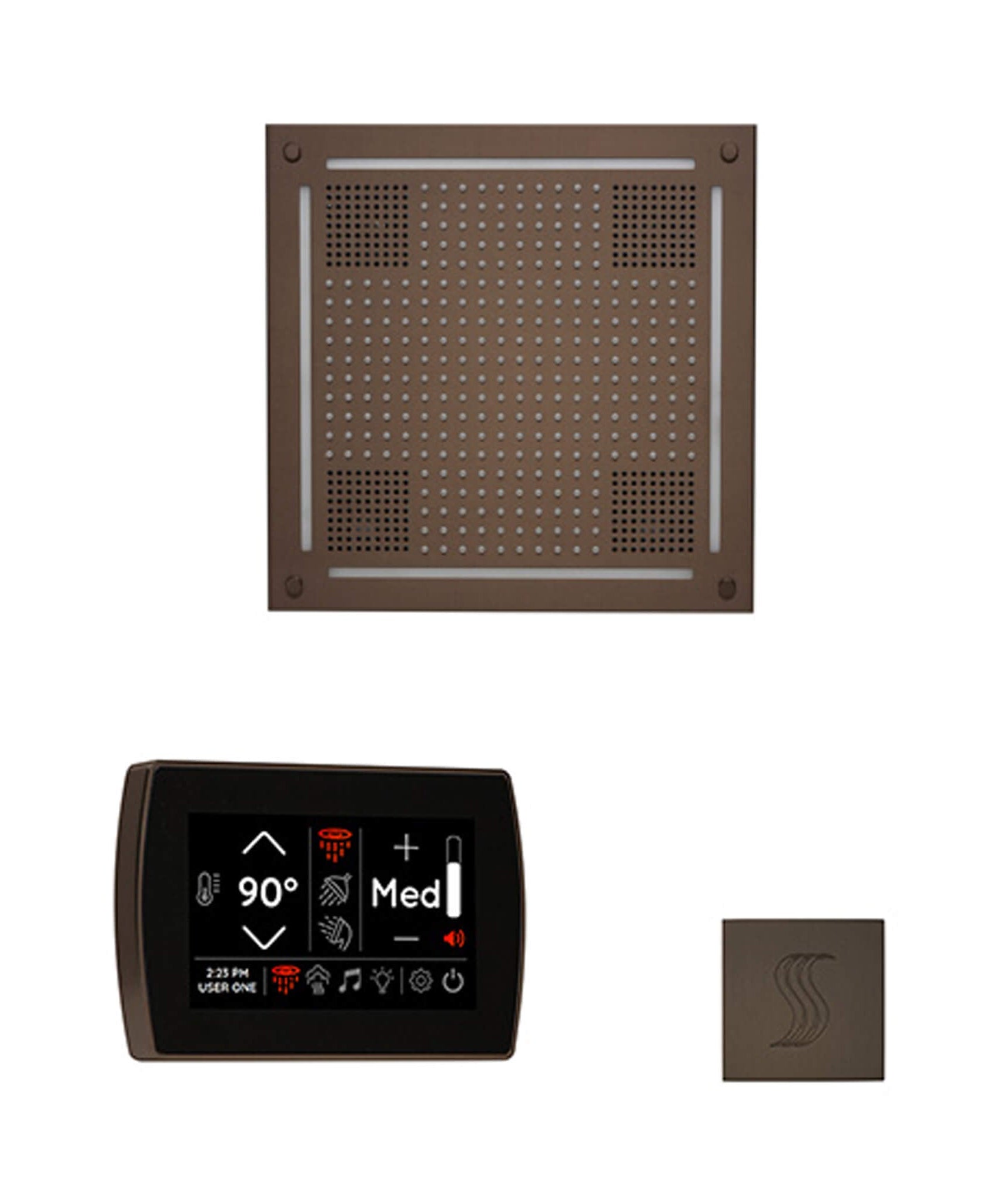 ThermaSol SignaTouch 5-Inch Display Steam Control Package With HydroVive Rainhead (SAK12821)