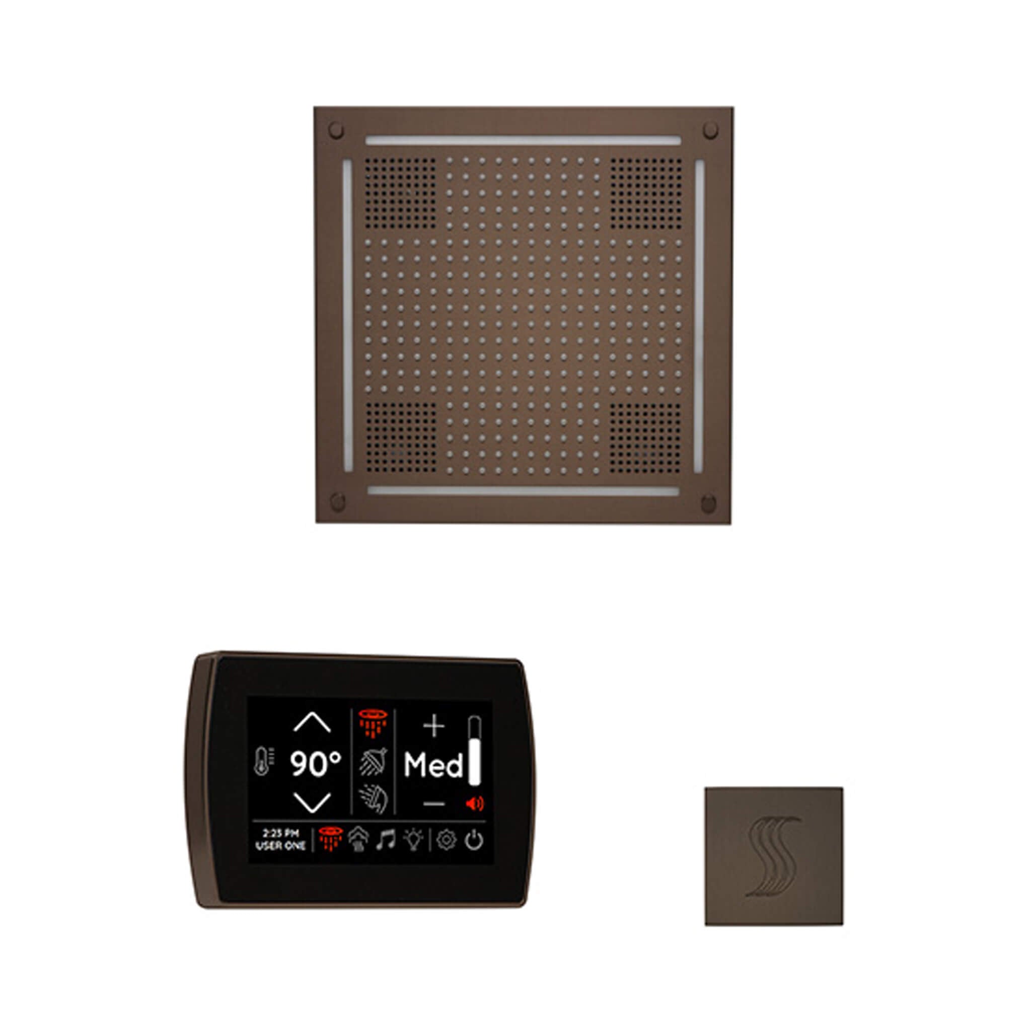 ThermaSol SignaTouch 5-Inch Display Steam Control Package With HydroVive Rainhead (SAK12821)