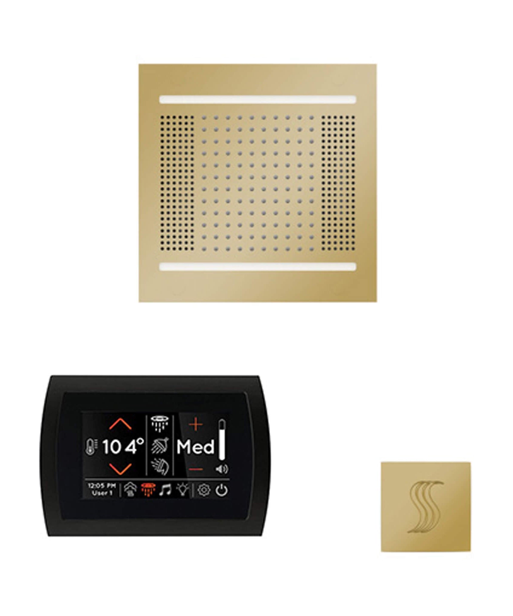 ThermaSol SignaTouch 5-Inch Display Steam Control Package With HydroVive Rainhead (SAK12821)