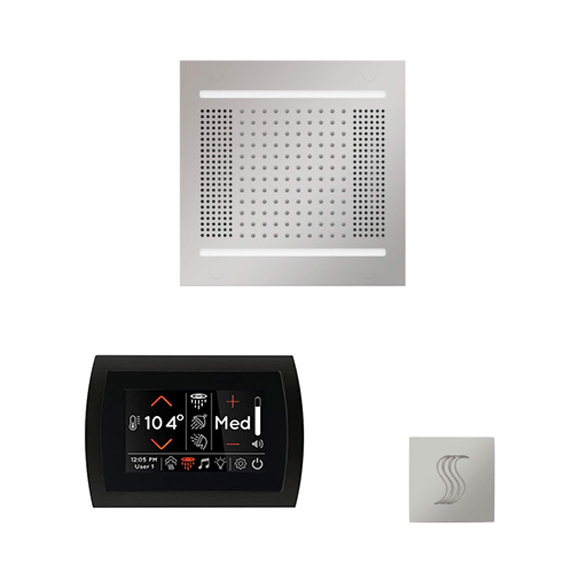 ThermaSol SignaTouch 5-Inch Display Steam Control Package With HydroVive Rainhead (SAK12821)