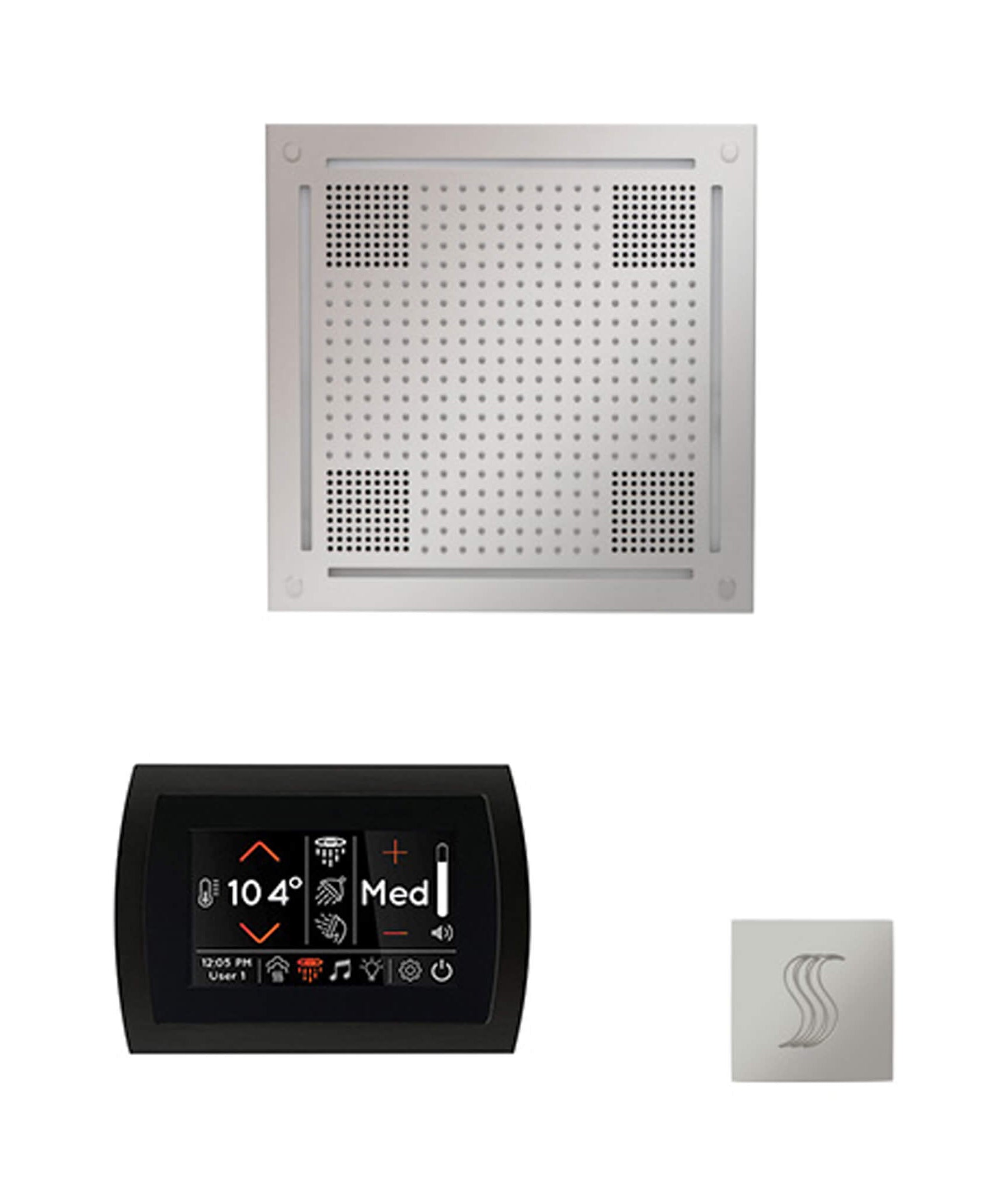 ThermaSol SignaTouch 5-Inch Display Steam Control Package With HydroVive Rainhead (SAK12821)
