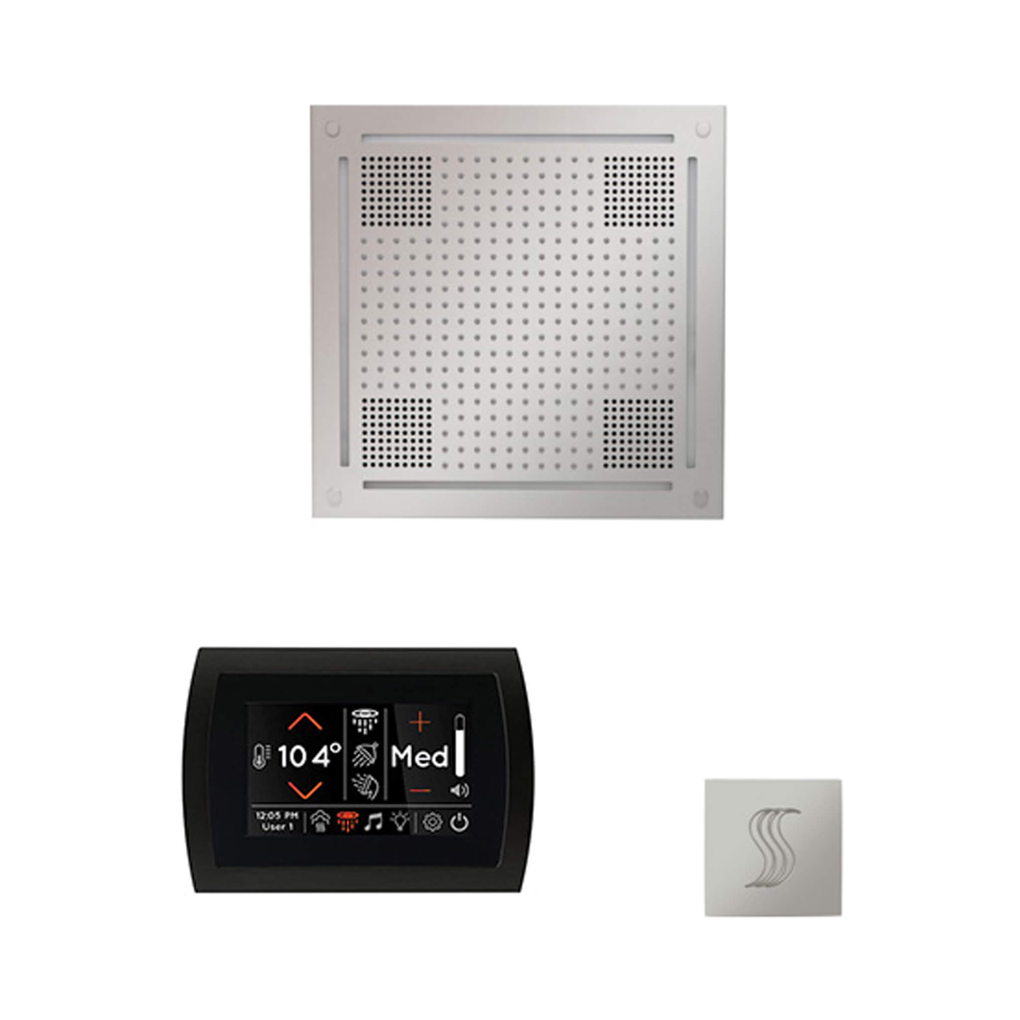 ThermaSol SignaTouch 5-Inch Display Steam Control Package With HydroVive Rainhead (SAK12821)