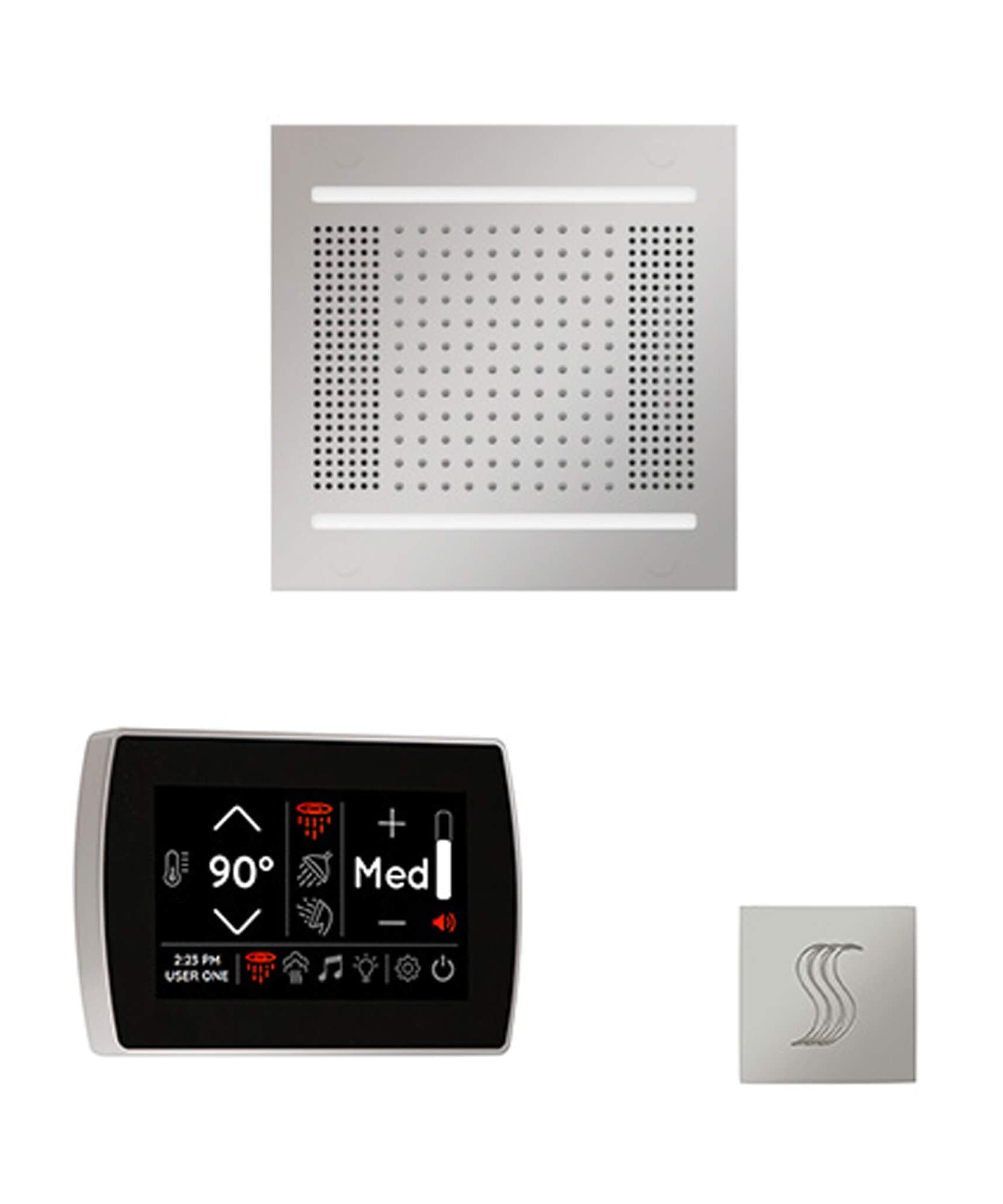 ThermaSol SignaTouch 5-Inch Display Steam Control Package With HydroVive Rainhead (SAK12821)