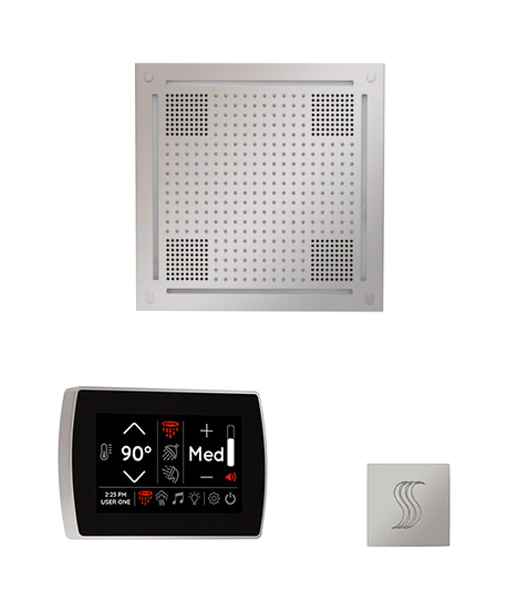 ThermaSol SignaTouch 5-Inch Display Steam Control Package With HydroVive Rainhead (SAK12821)