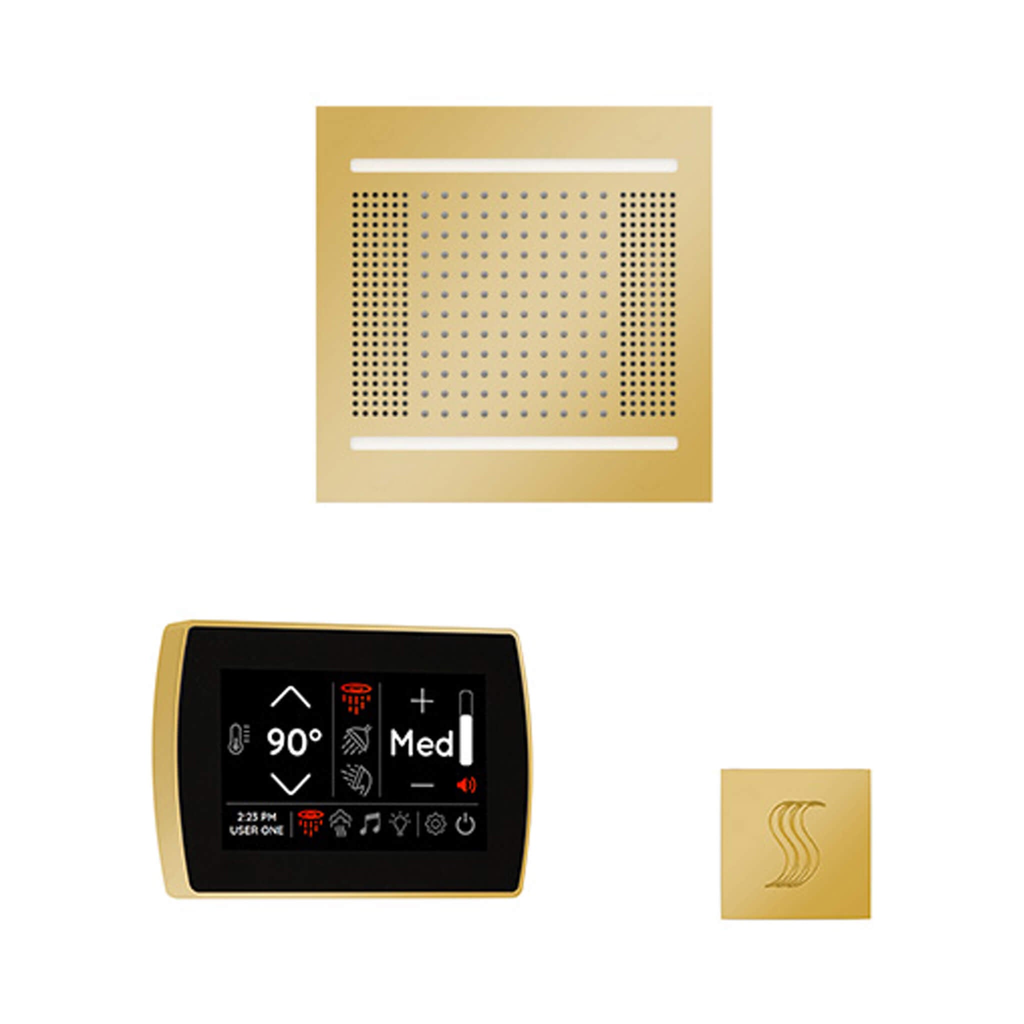 ThermaSol SignaTouch 5-Inch Display Steam Control Package With HydroVive Rainhead (SAK12821)