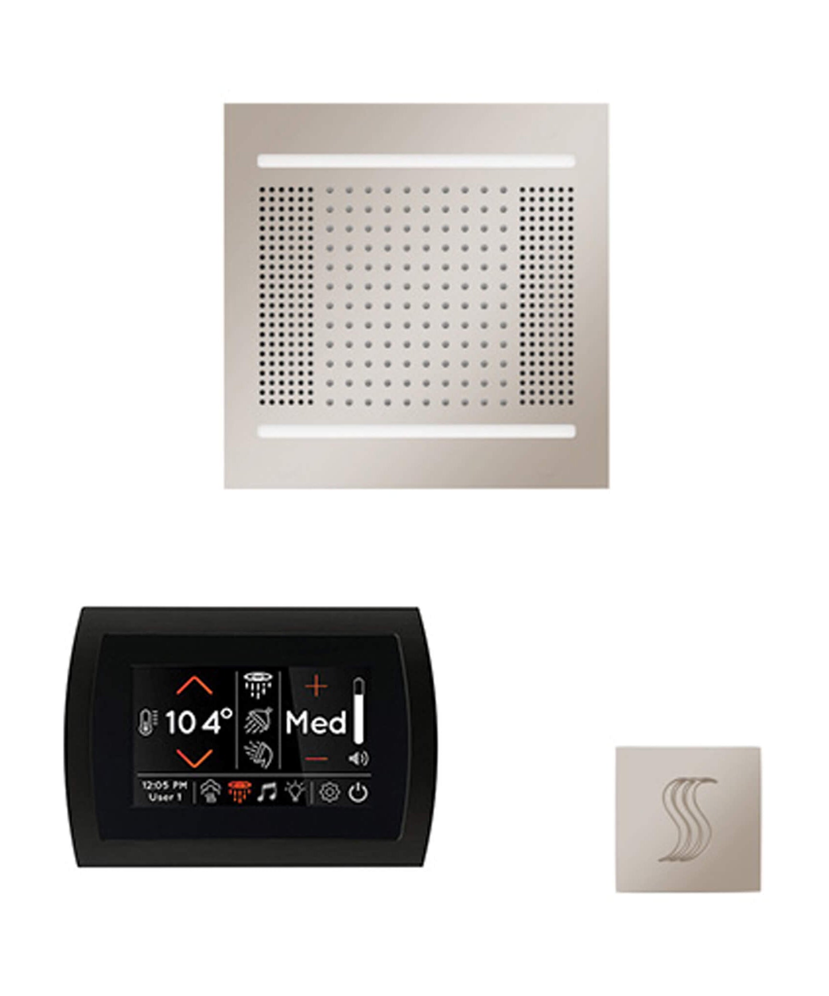 ThermaSol SignaTouch 5-Inch Display Steam Control Package With HydroVive Rainhead (SAK12821)